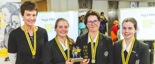 Students and teacher from St Mary's College Wellington