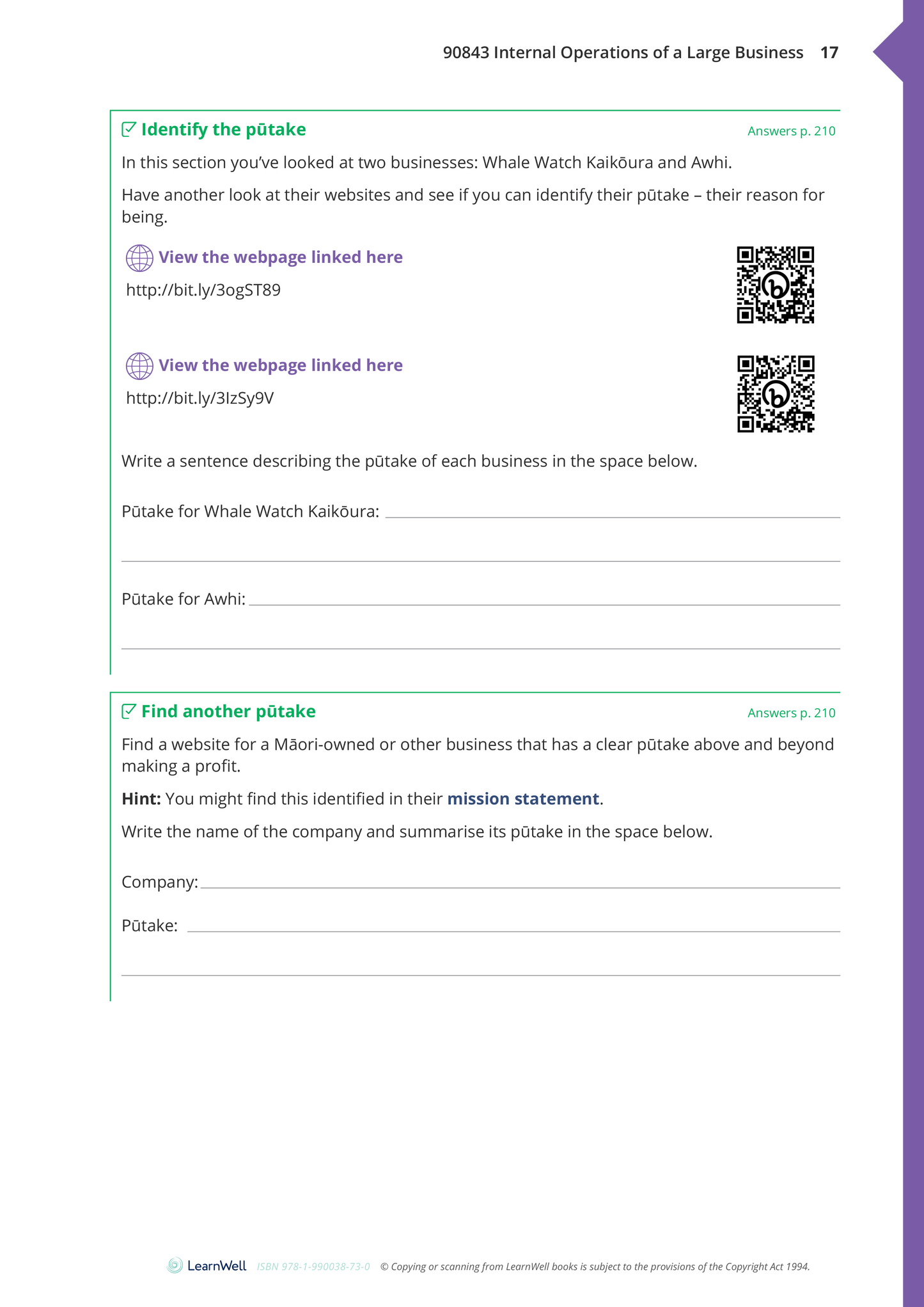 90843 Internal Operations of a Large Business Learning Guide