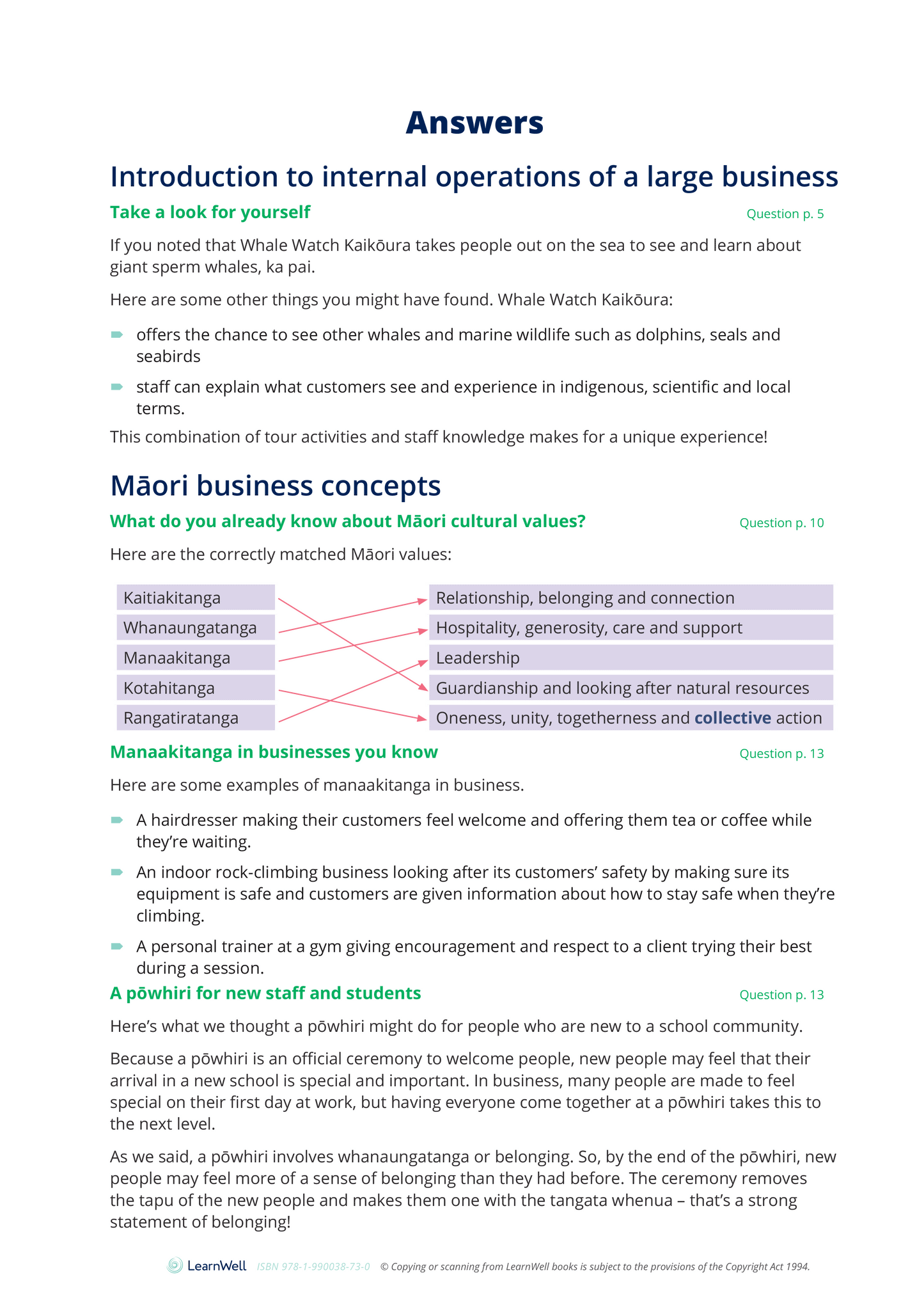90843 Internal Operations of a Large Business Learning Guide