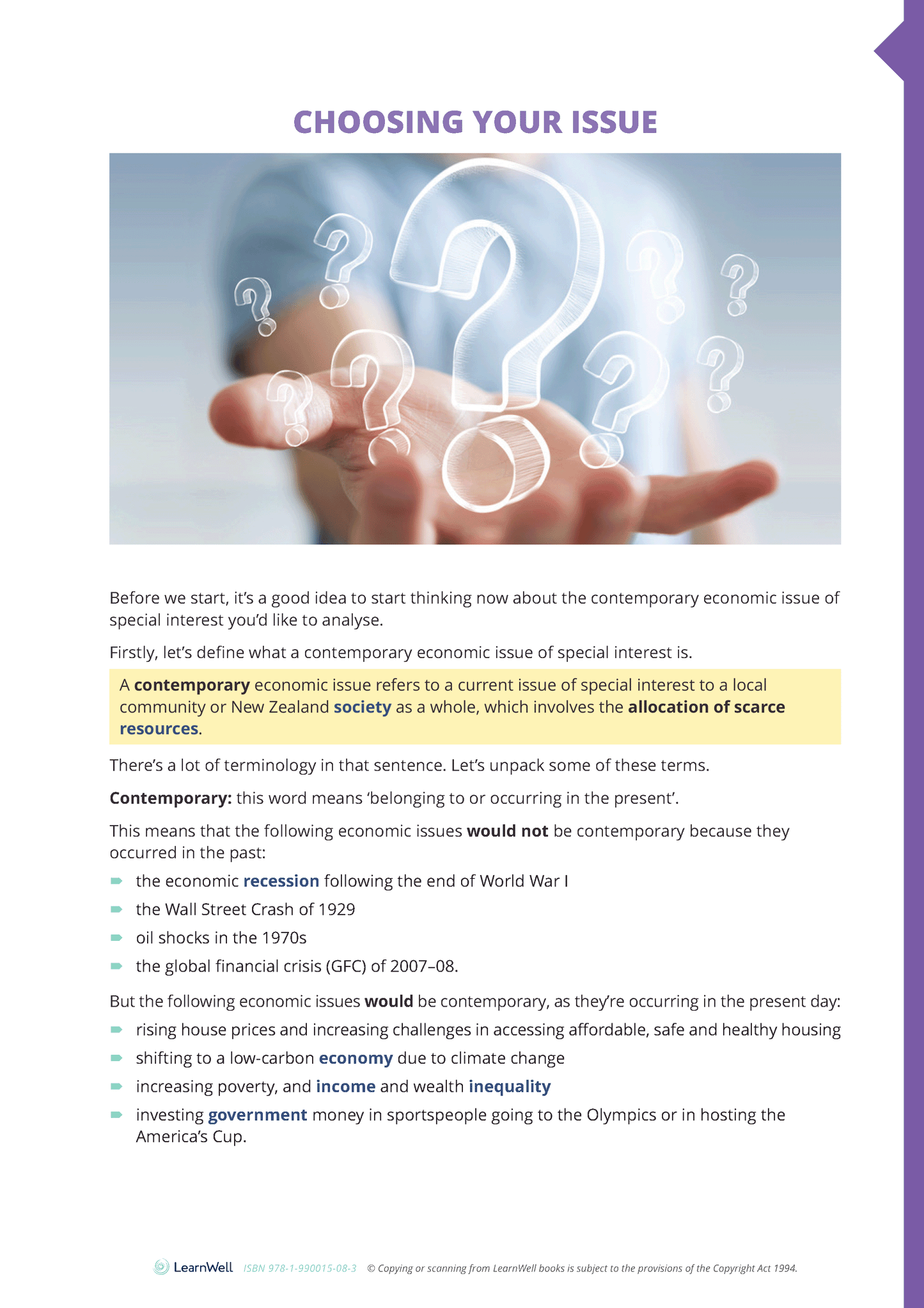 91228 Analyse a Contemporary Economic Issue Learning Guide