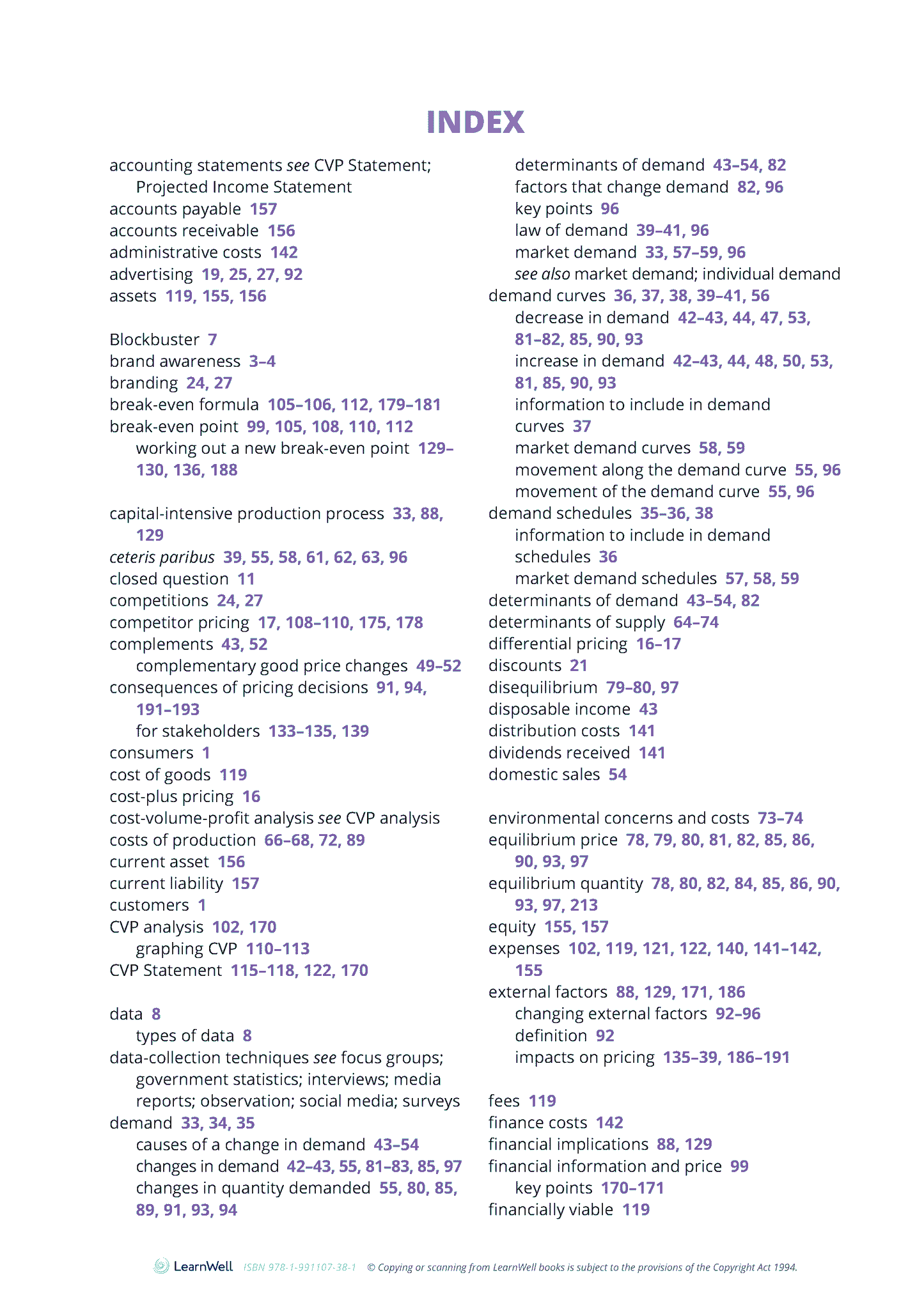 92029 Price Determination for an Organisation Learning Guide