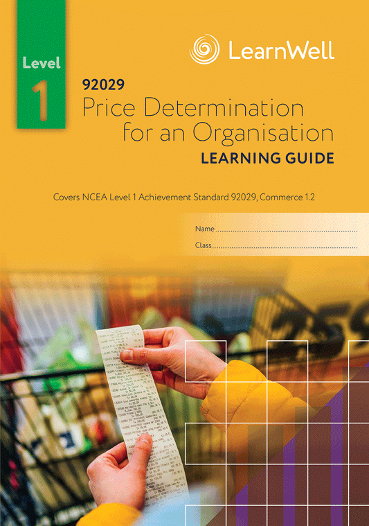 92029 Price Determination for an Organisation Learning Guide