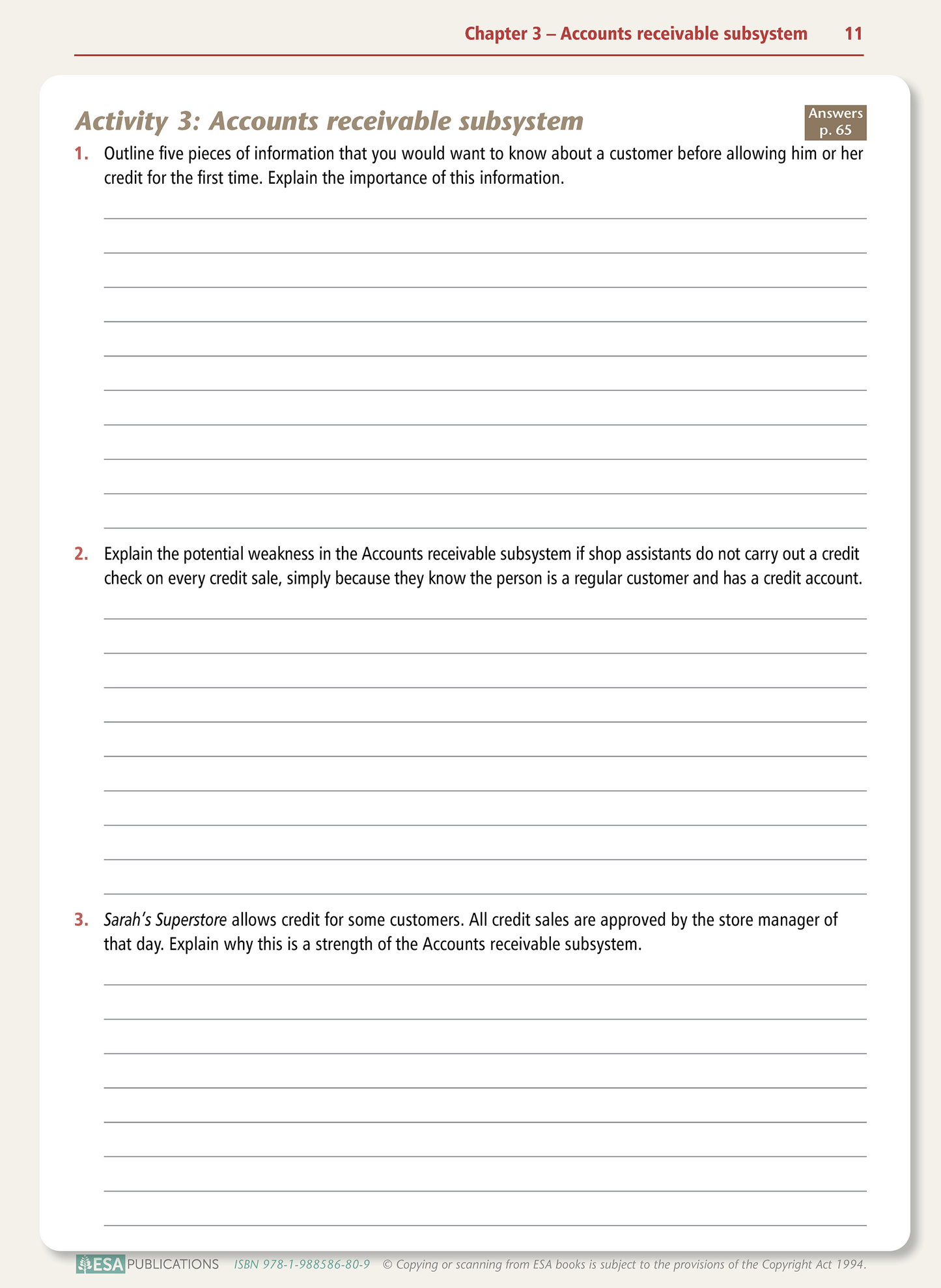 Level 2 Accounts Receivable Subsystems 2.6 Learning Workbook