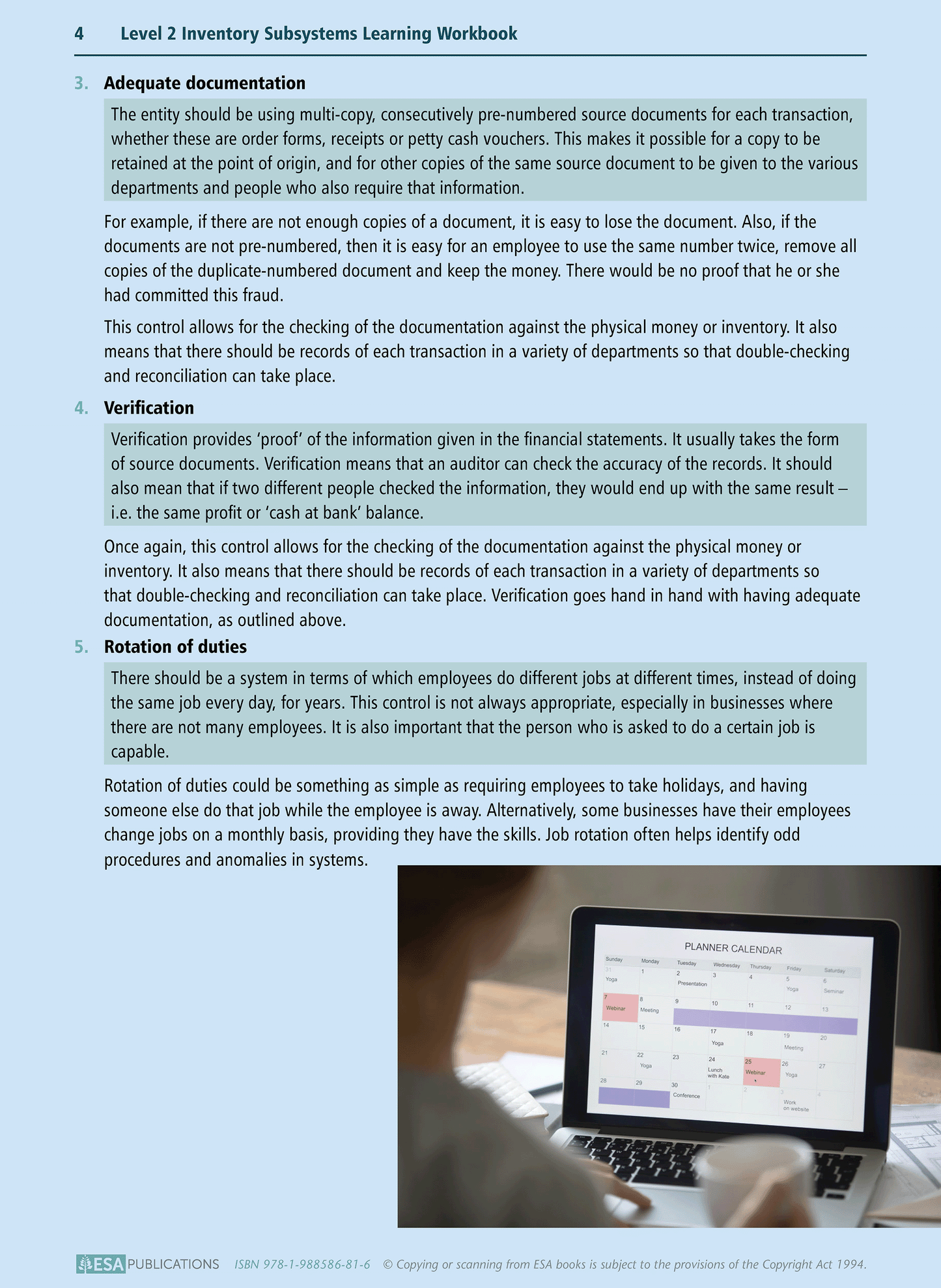 Level 2 Inventory Subsystems 2.7 Learning Workbook