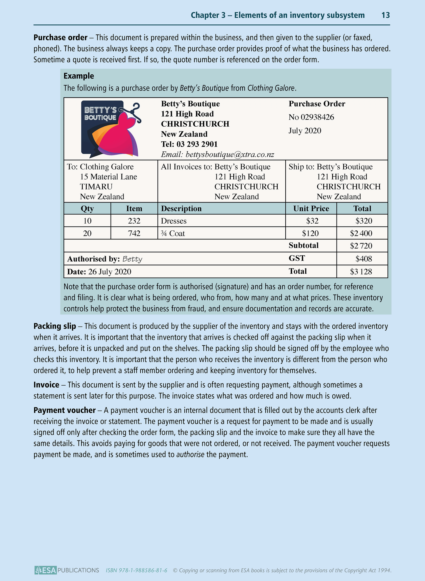 Level 2 Inventory Subsystems 2.7 Learning Workbook