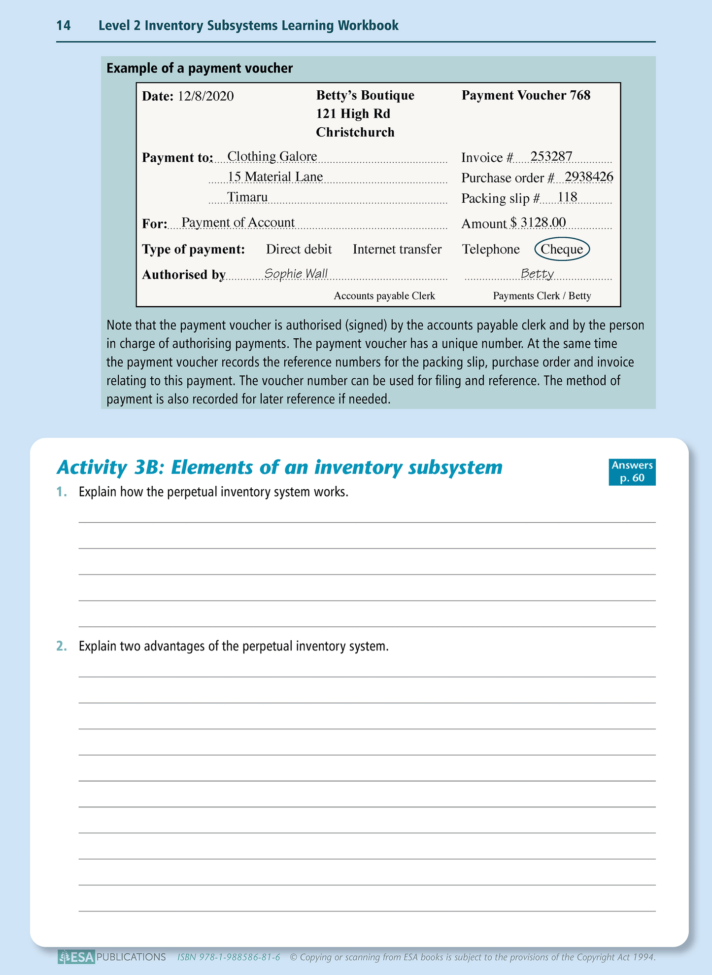 Level 2 Inventory Subsystems 2.7 Learning Workbook