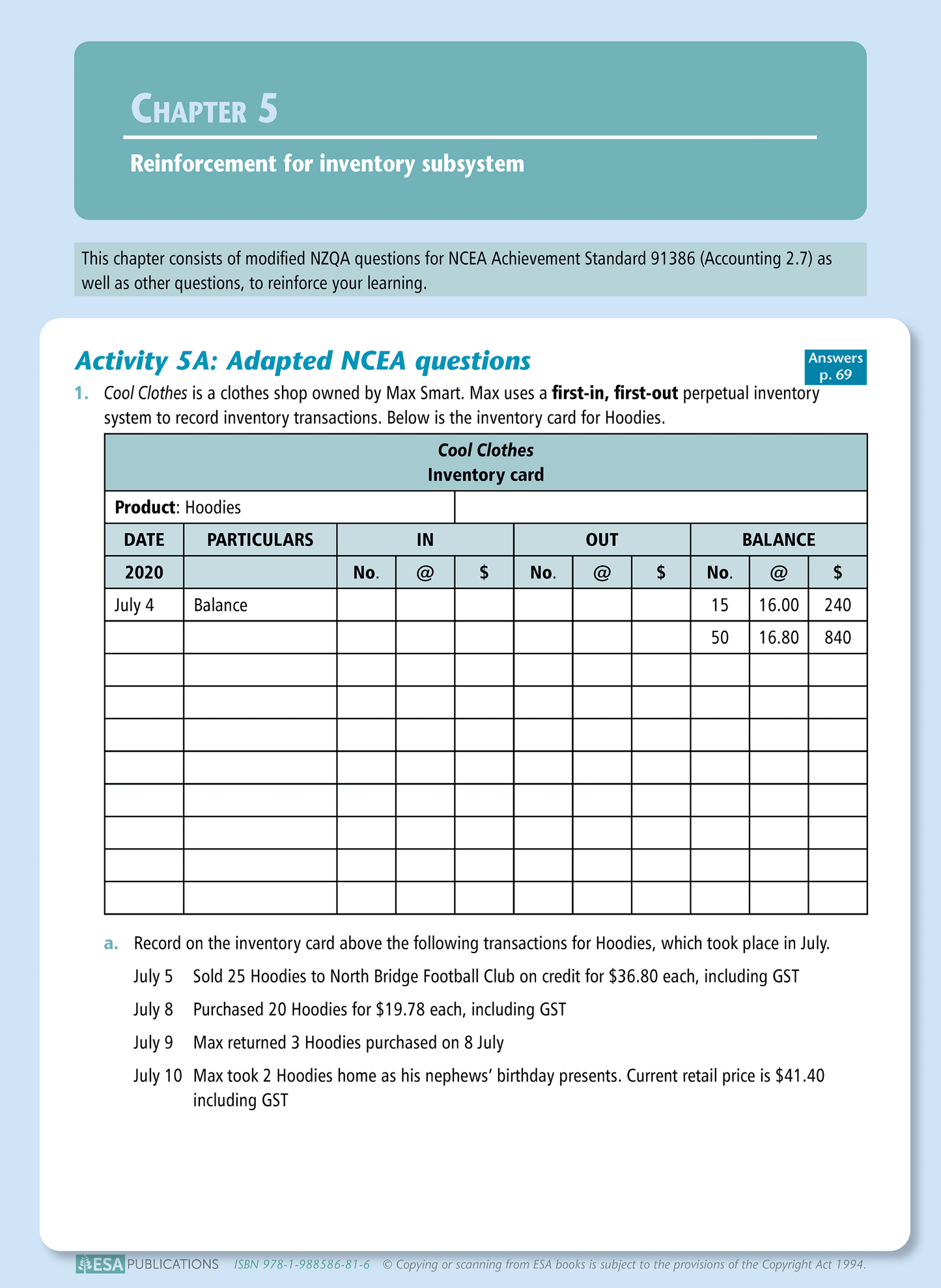 Level 2 Inventory Subsystems 2.7 Learning Workbook