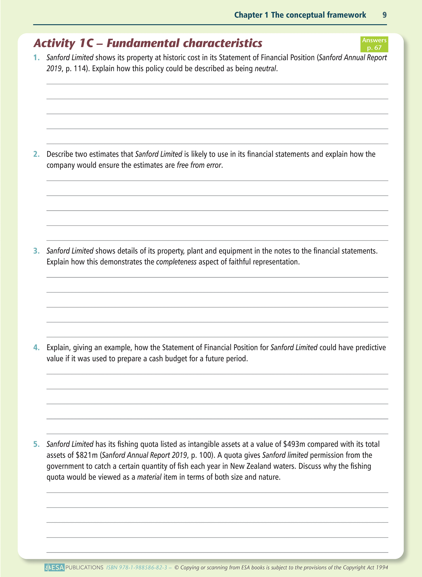Level 3 Accounting Concepts 3.1 Learning Workbook