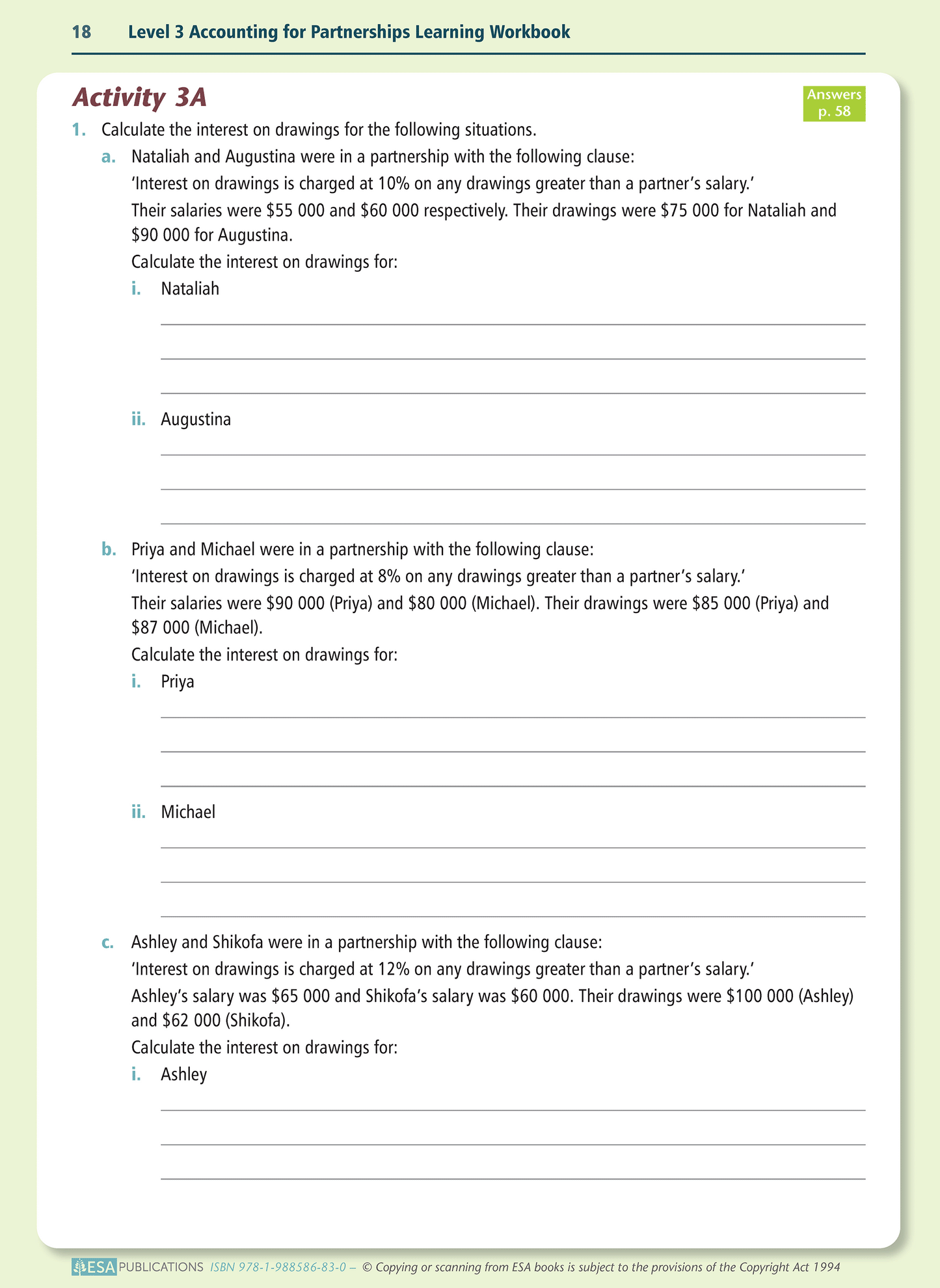 Level 3 Accounting for Partnerships 3.2 Learning Workbook