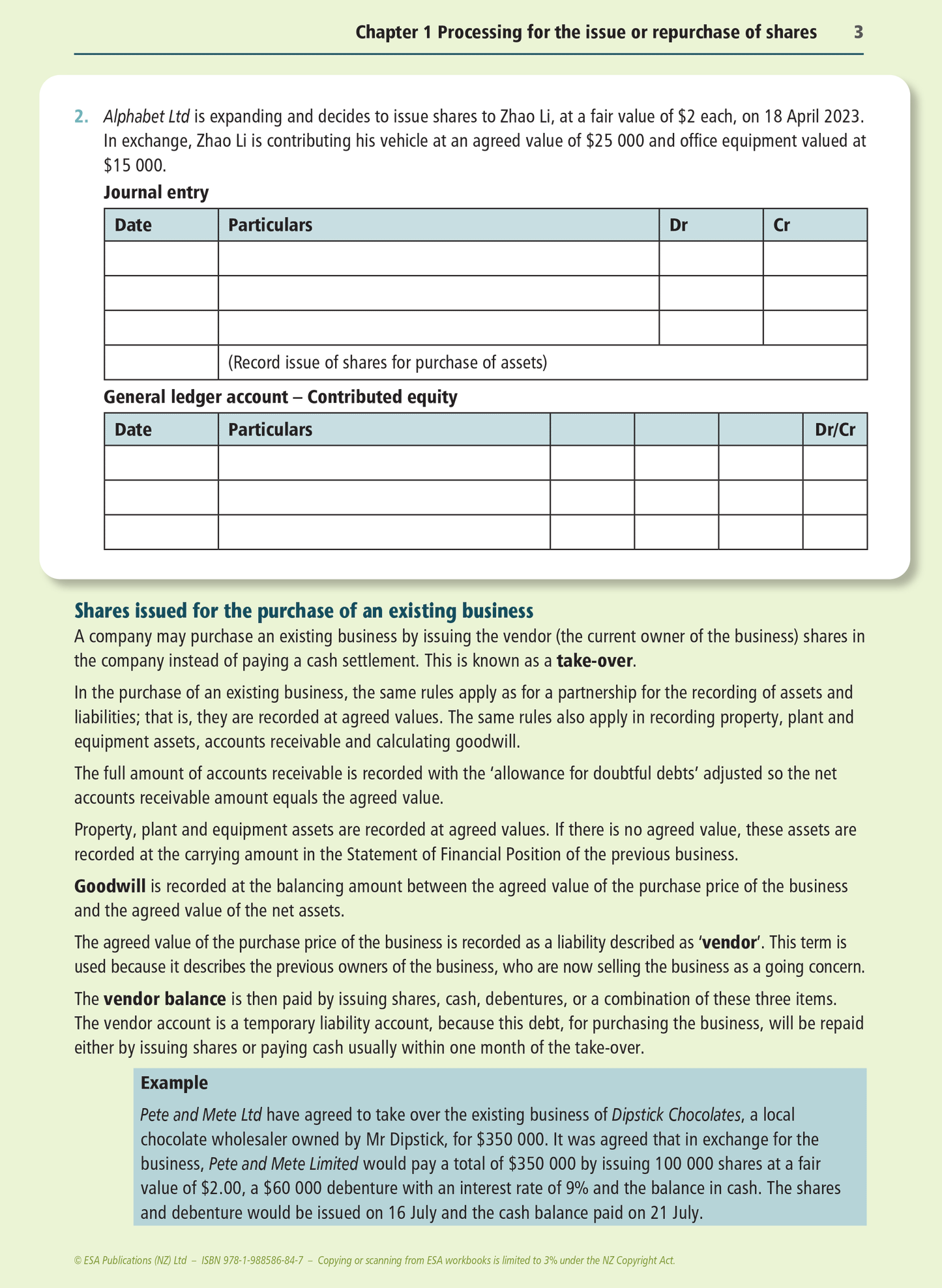 Level 3 Preparing Company Financial Statements 3.3 Learning Workbook