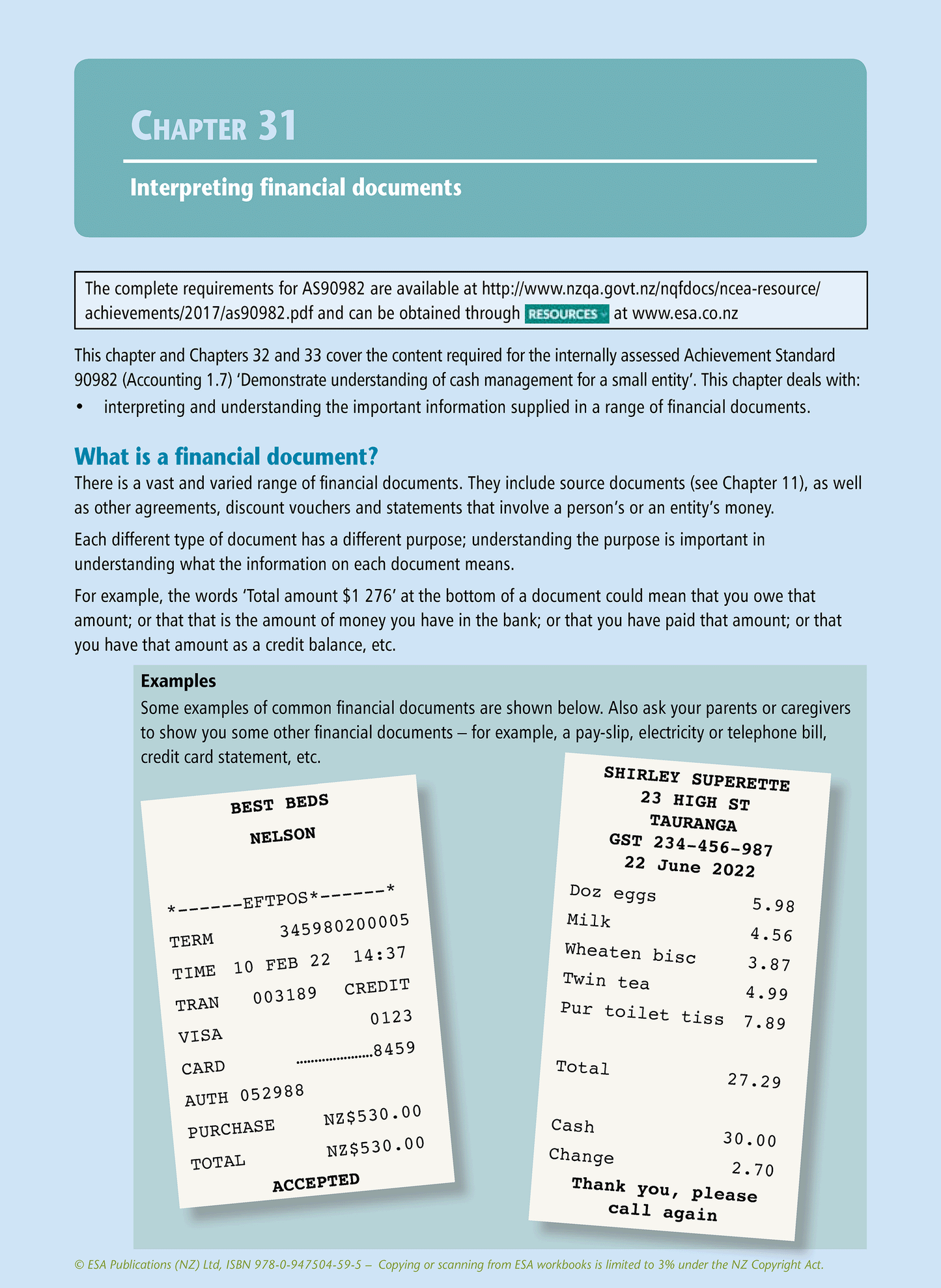 Level 1 Accounting Learning Workbook