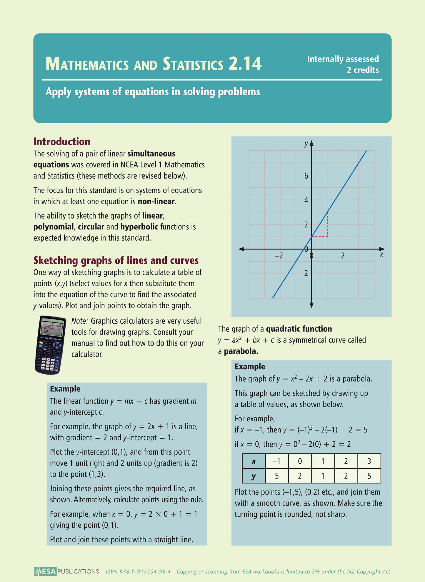 Level 2 Achieving Mathematics and Statistics Learning Workbook