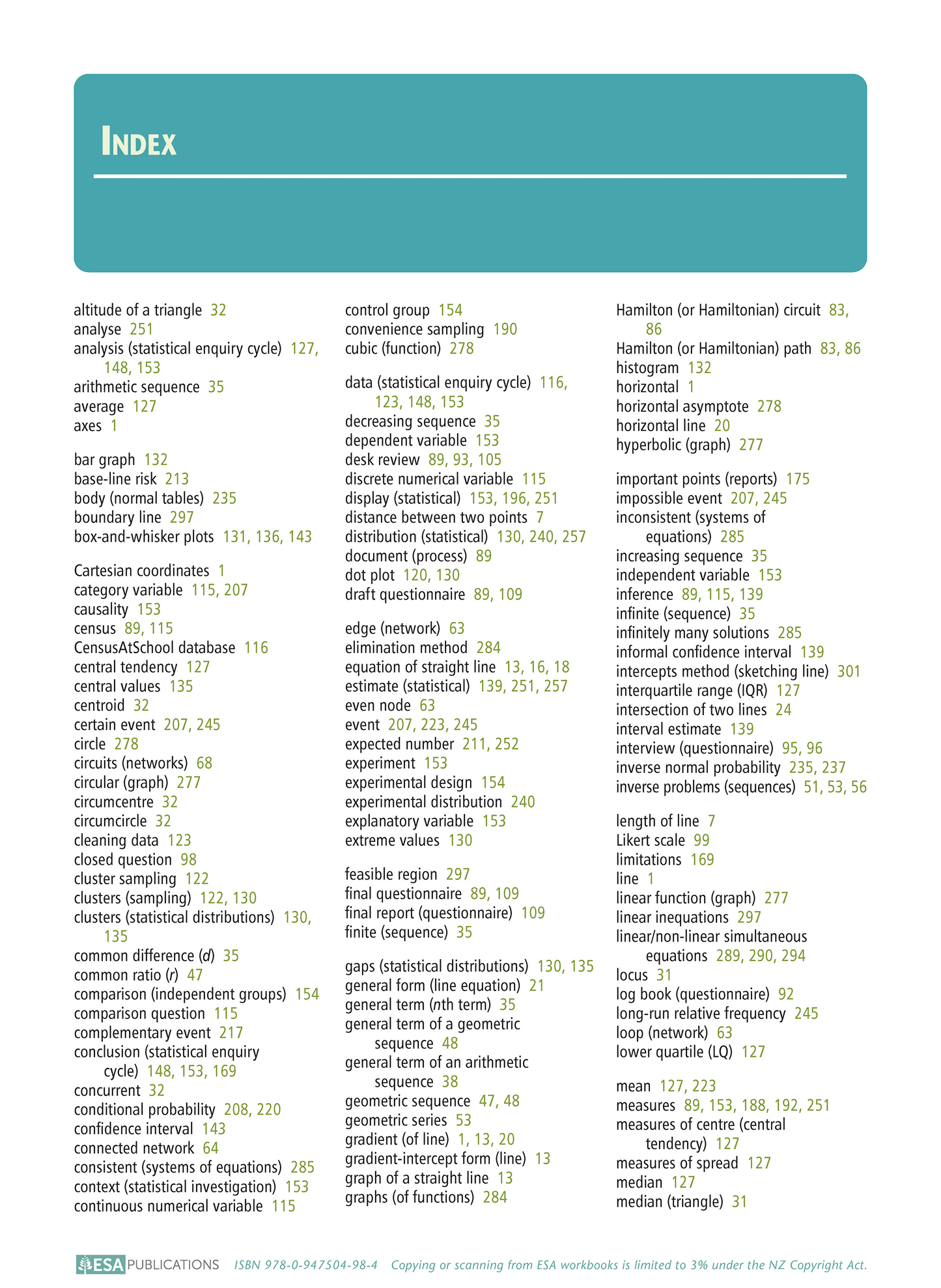 Level 2 Achieving Mathematics and Statistics Learning Workbook