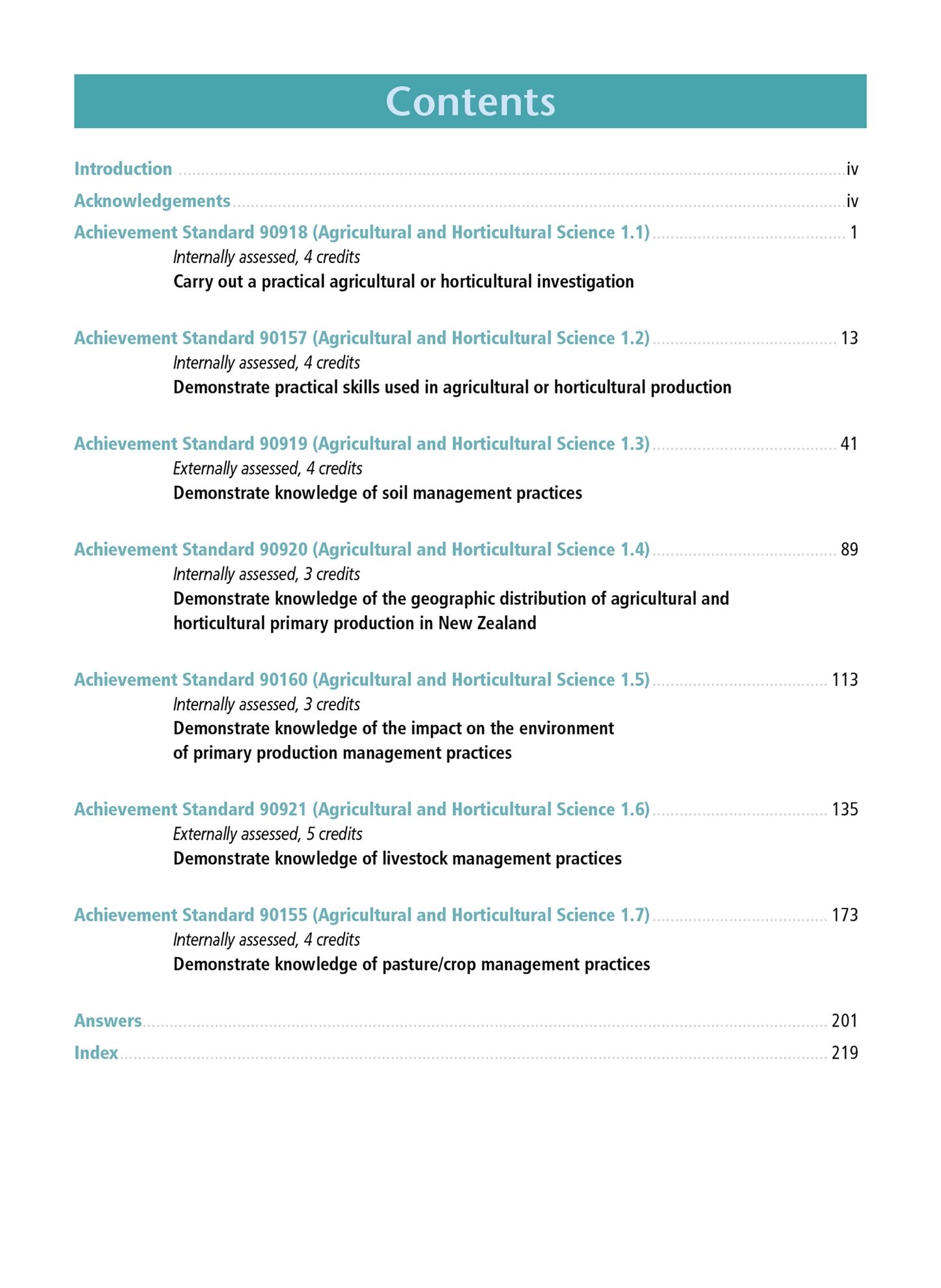 Level 1 Agriculture Learning Workbook
