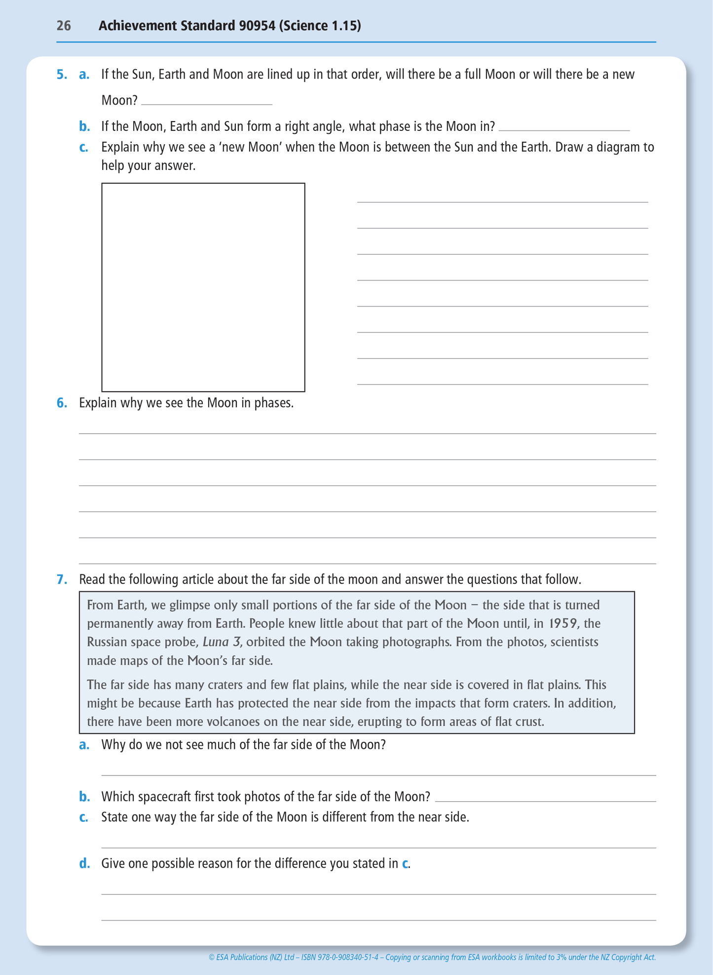 Level 1 Astronomical Cycles 1.15 Learning Workbook