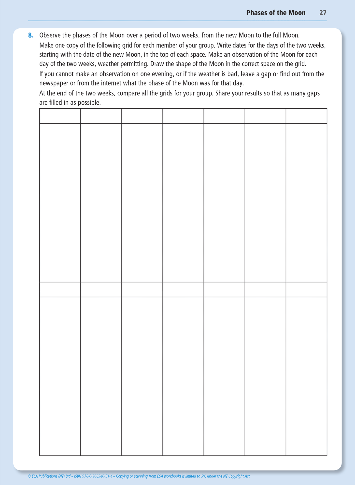 Level 1 Astronomical Cycles 1.15 Learning Workbook