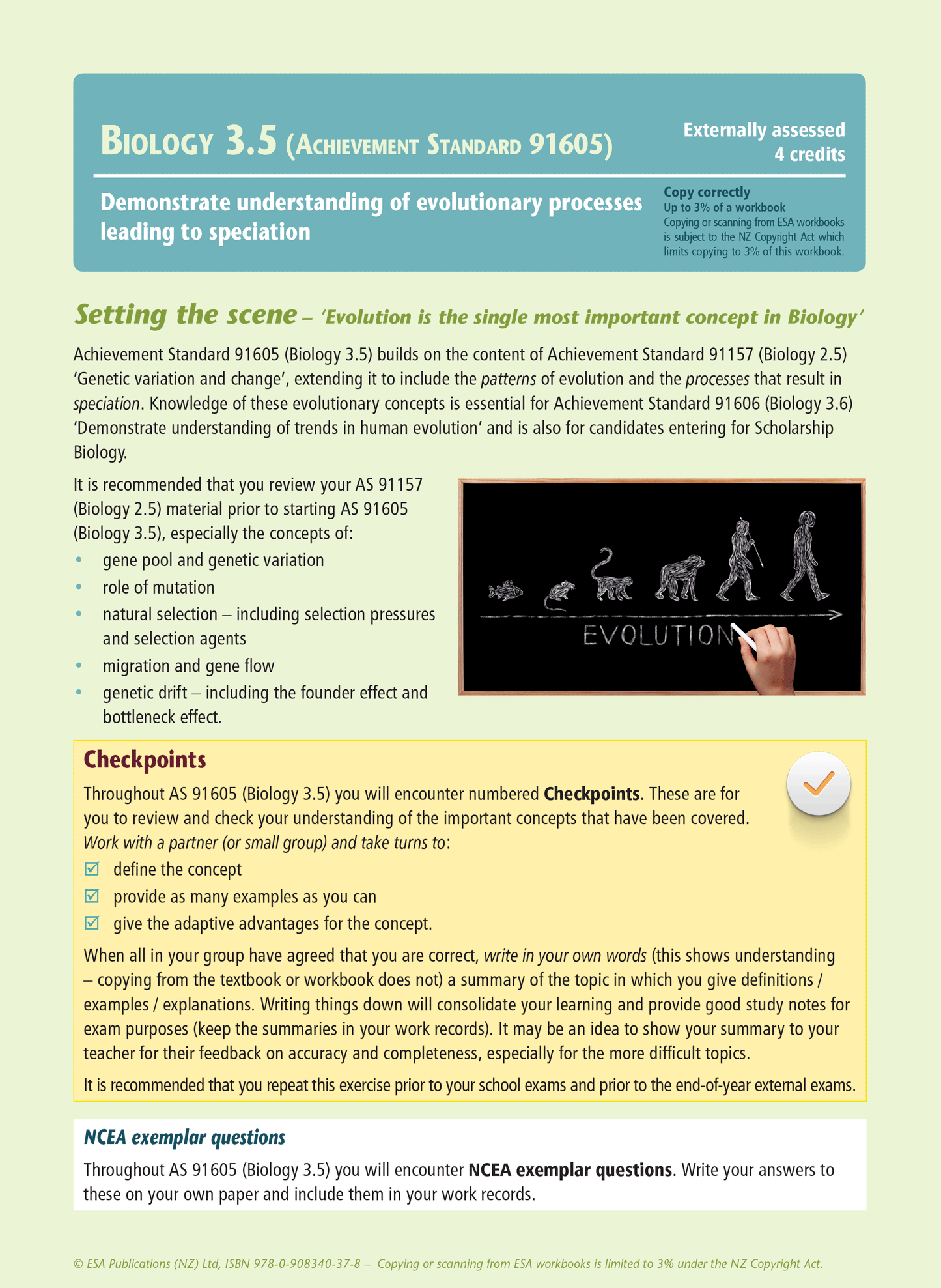 Level 3 Biology Externals Learning Workbook