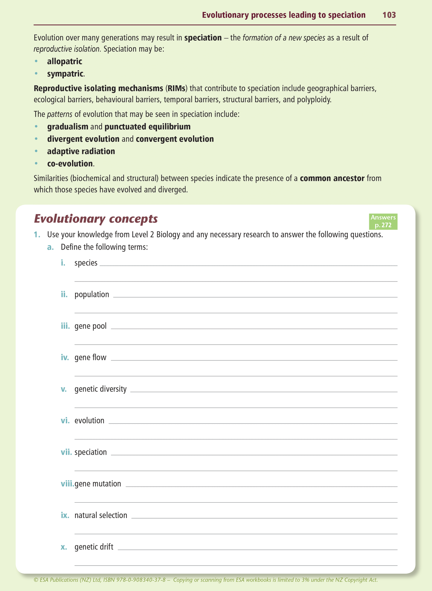 Level 3 Biology Externals Learning Workbook