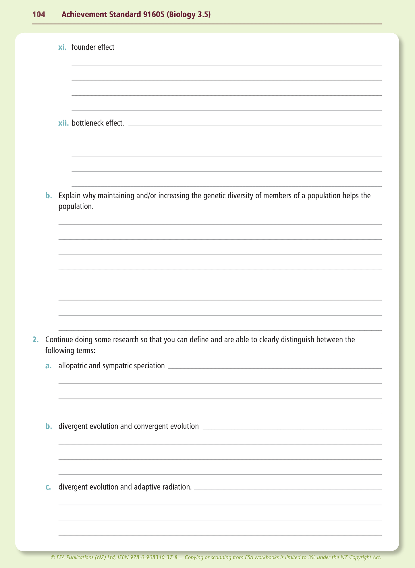 Level 3 Biology Externals Learning Workbook