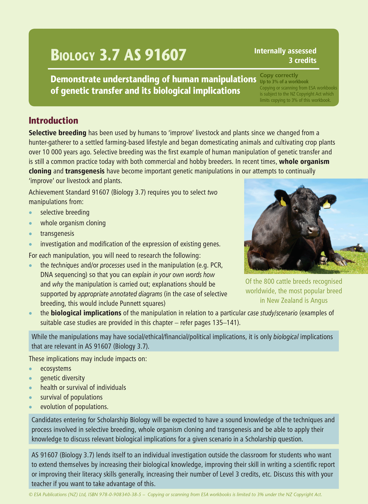 Level 3 Biology Internals Learning Workbook
