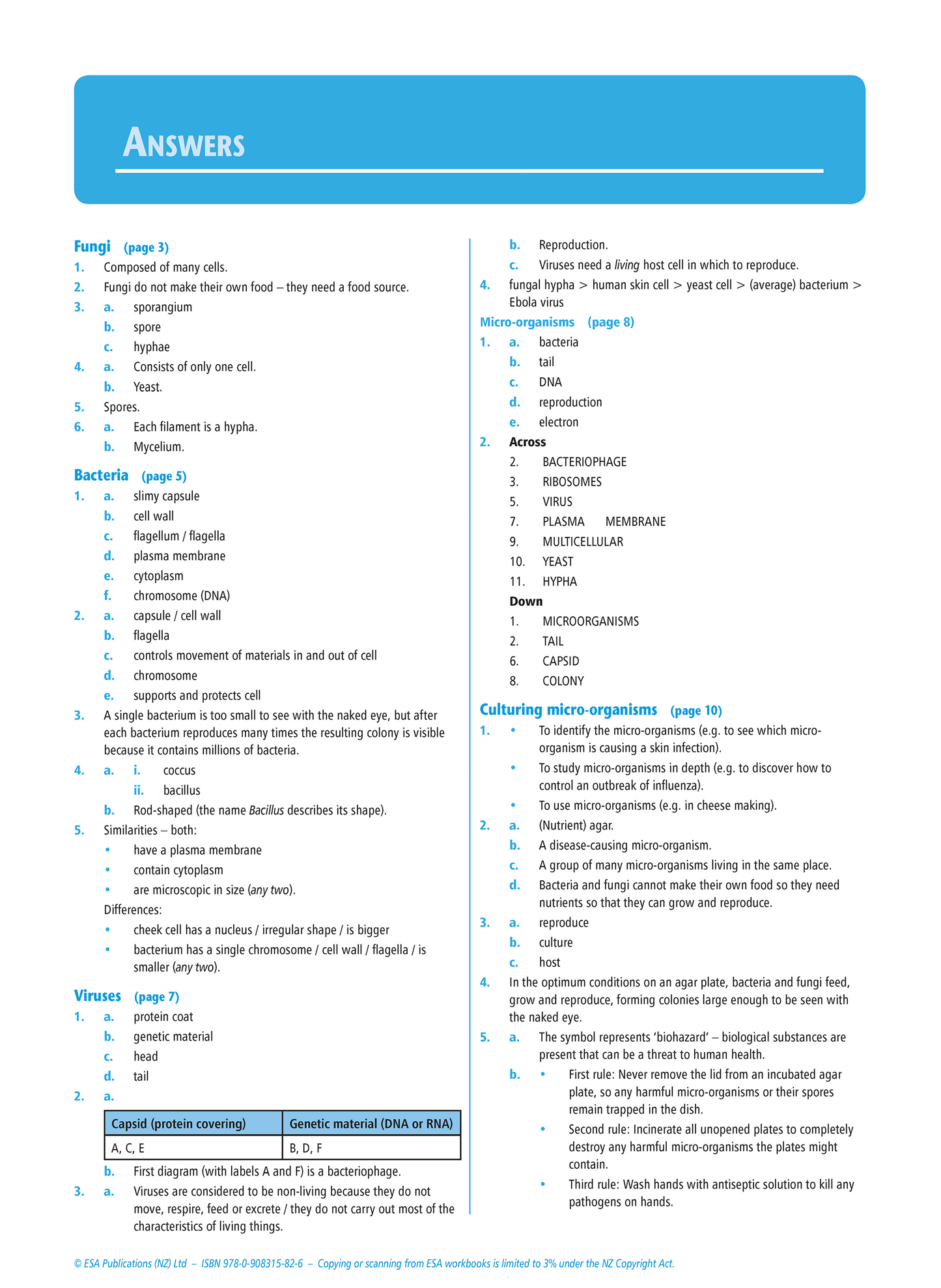 Level 1 Micro-organisms 1.3 Learning Workbook