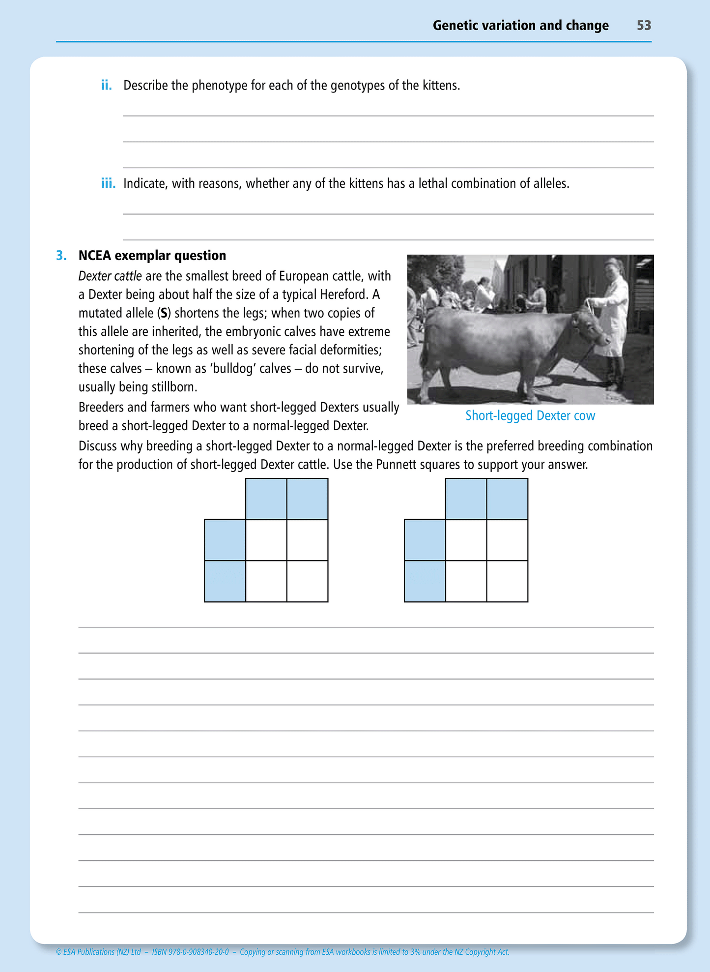 Level 2 Genetic Variation and Change 2.5 Learning Workbook