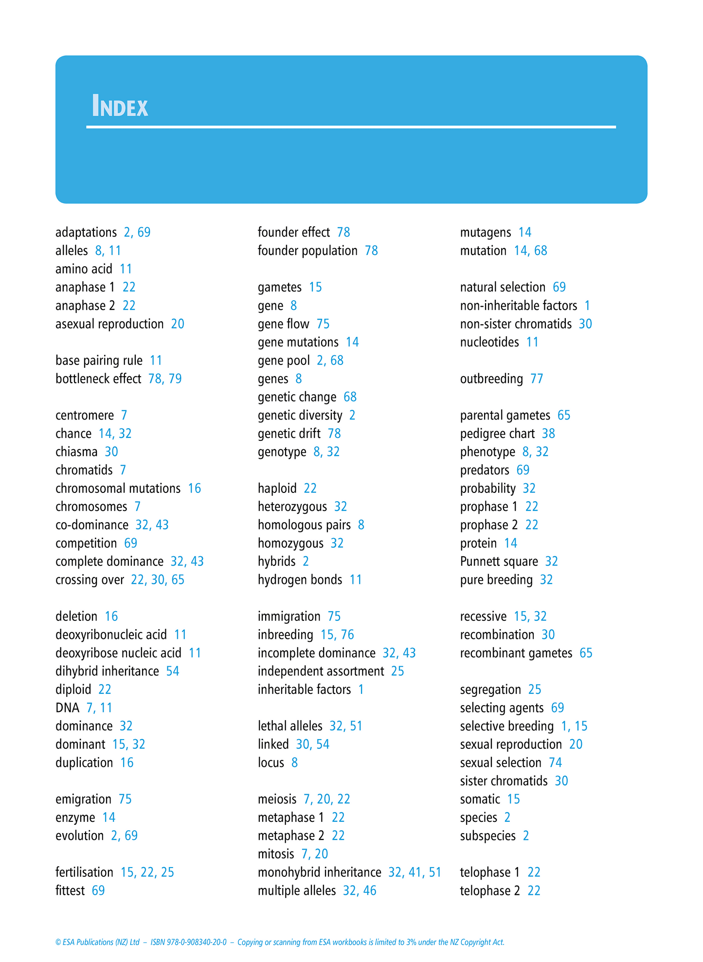 Level 2 Genetic Variation and Change 2.5 Learning Workbook