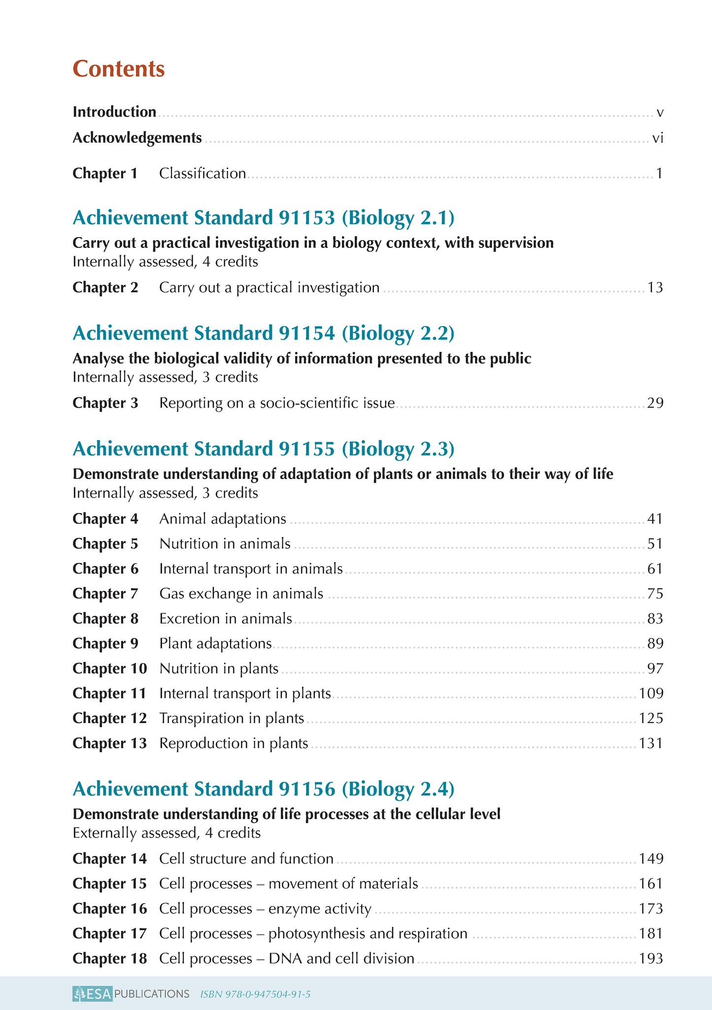 Level 2 Biology ESA Study Guide