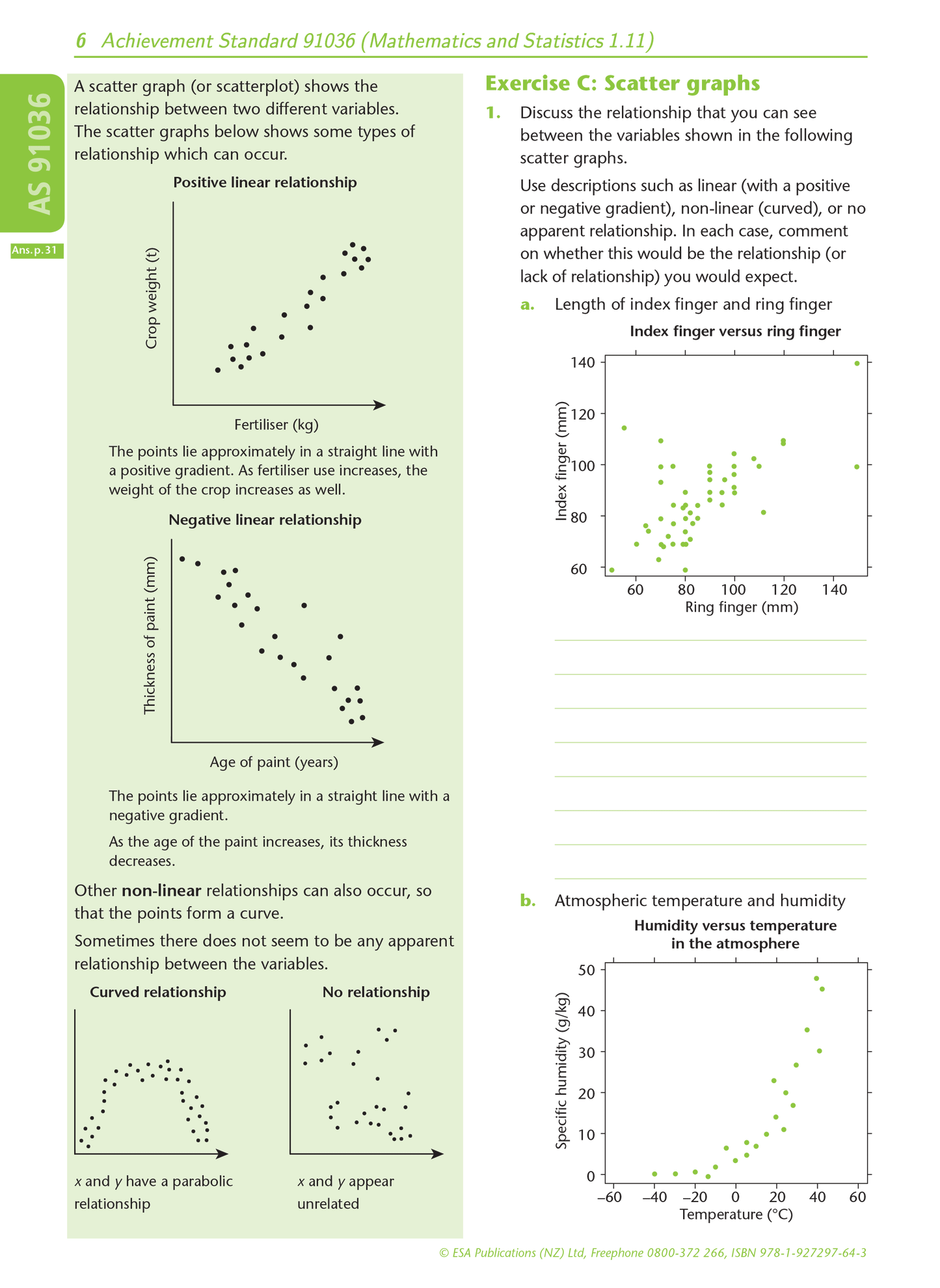 Level 1 Bivariate Data 1.11 Learning Workbook