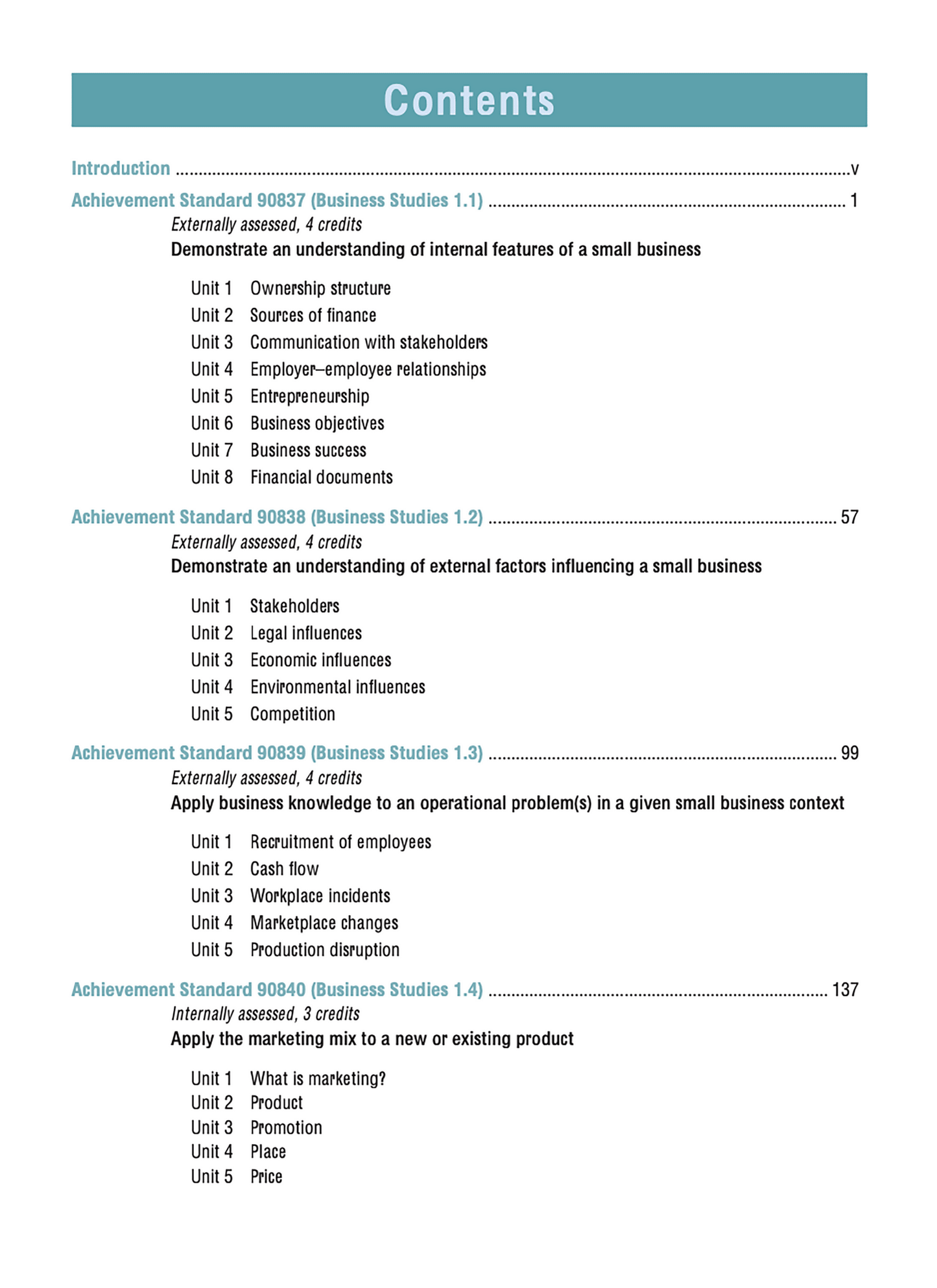 Level 1 Business Studies Learning Workbook