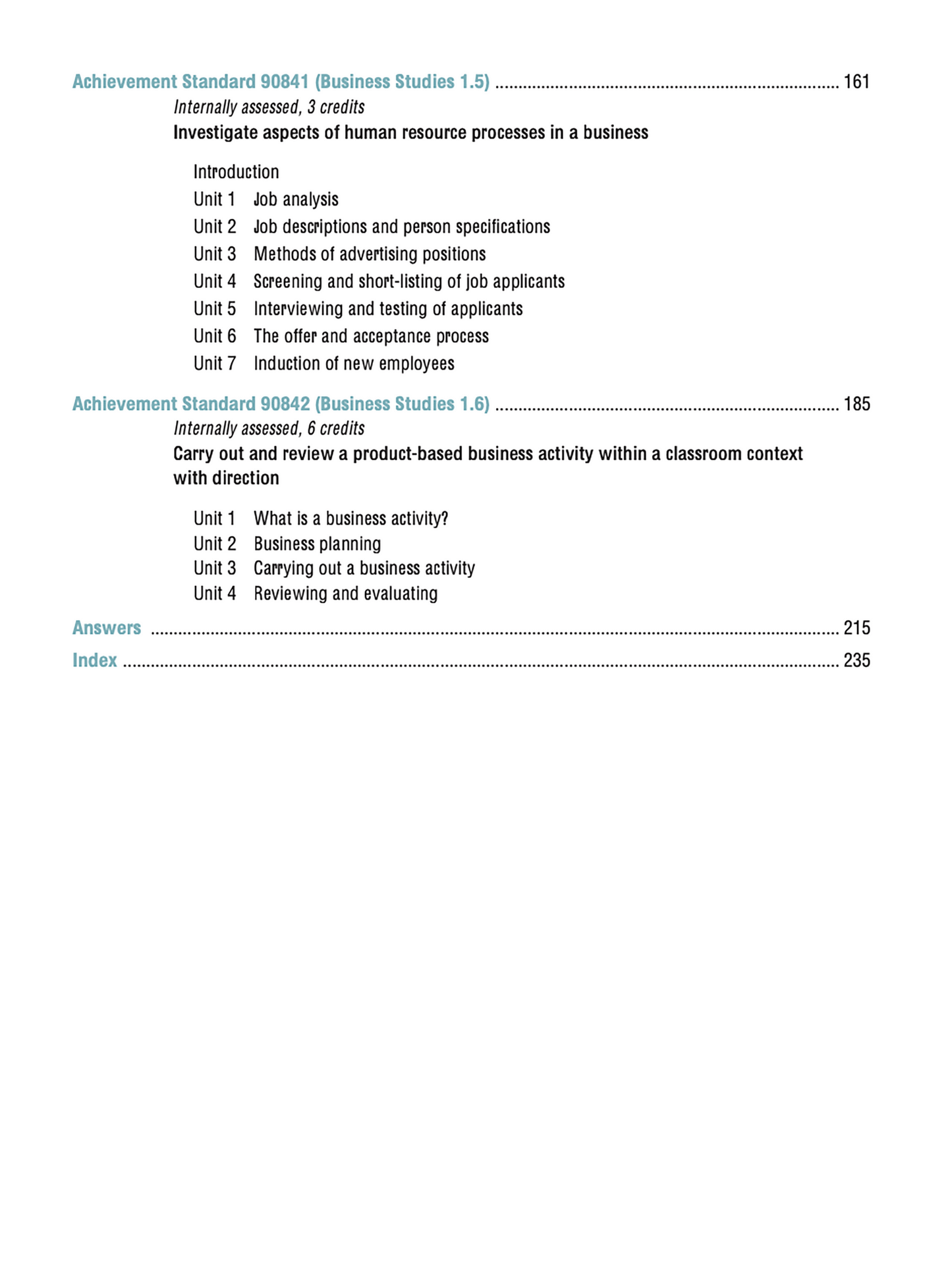 Level 1 Business Studies Learning Workbook