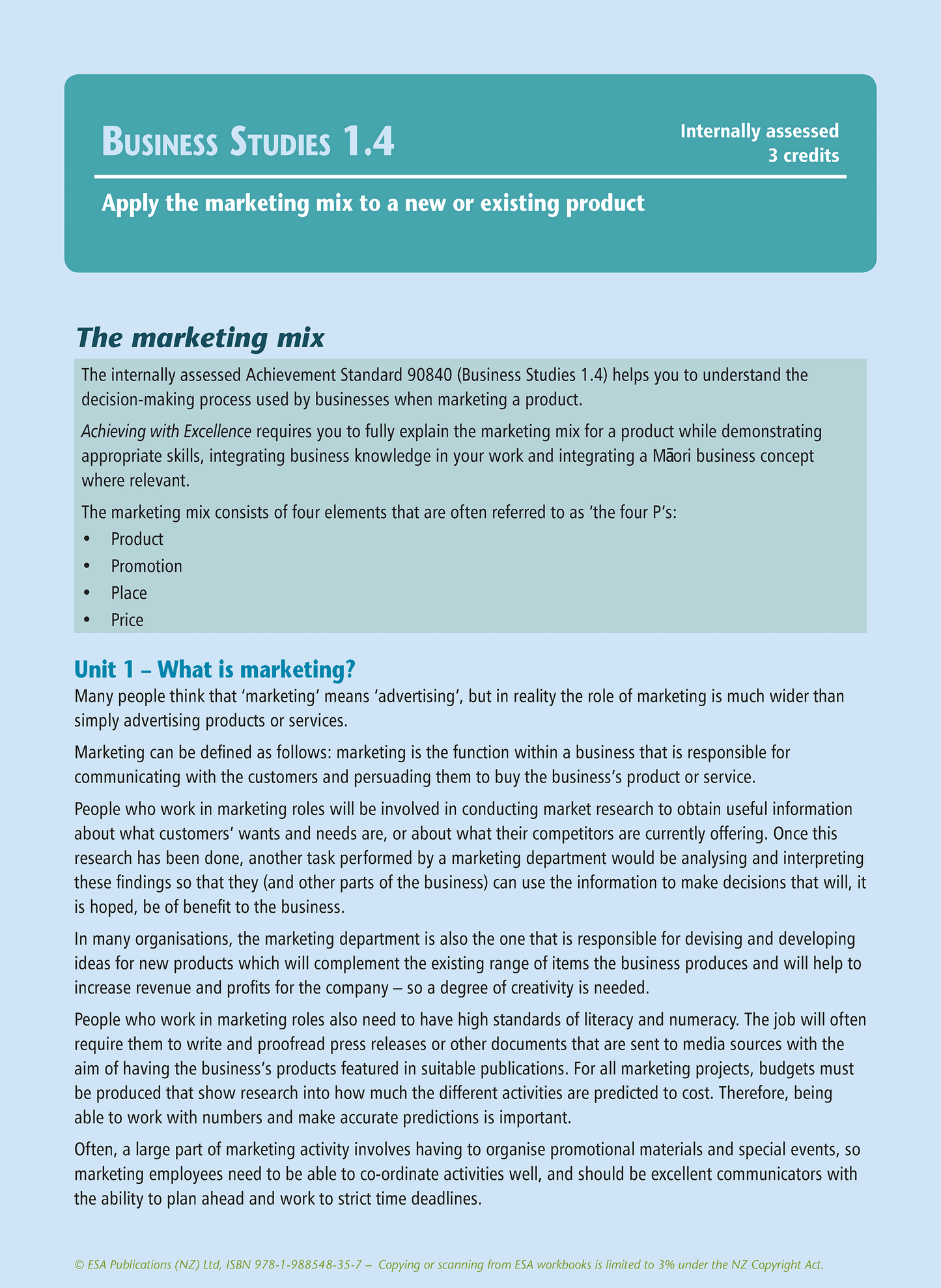 Level 1 Business Studies Learning Workbook