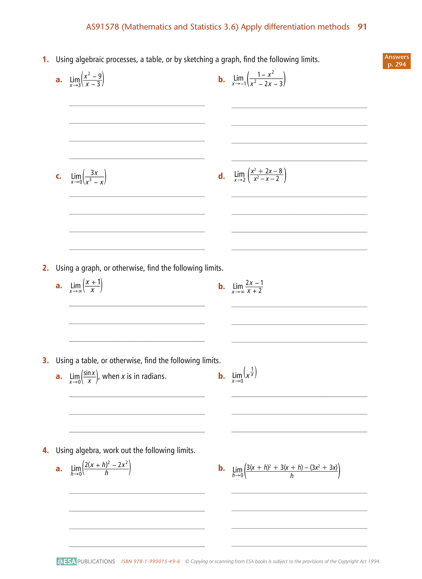 Level 3 Calculus Externals Learning Workbook