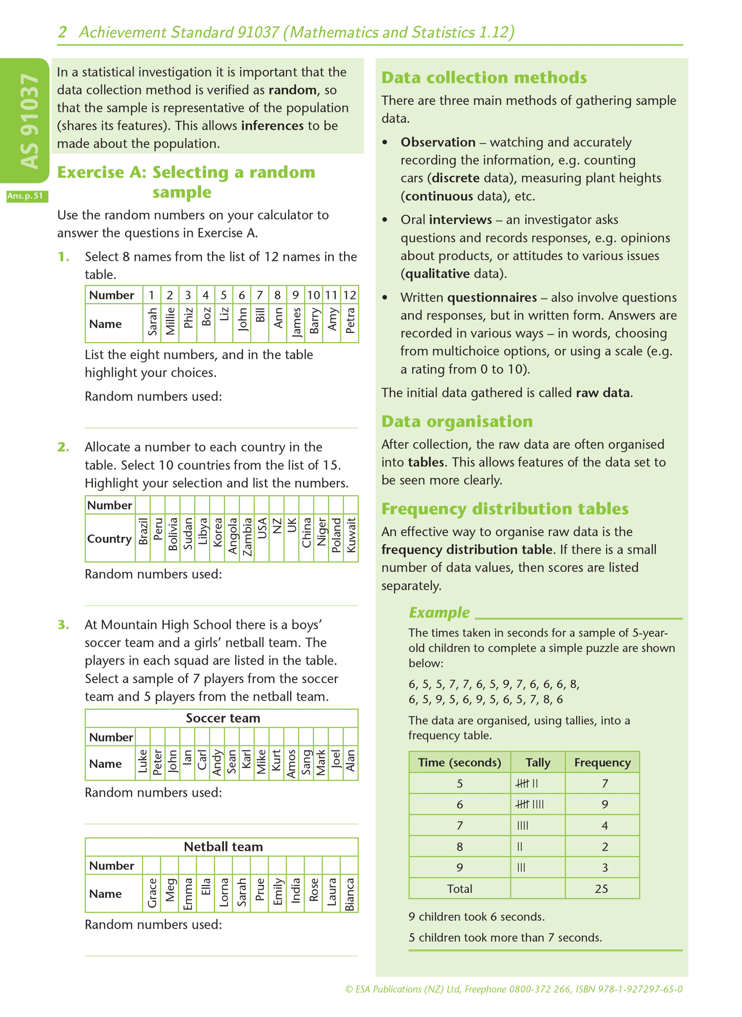 Level 1 Chance and Data 1.12 Learning Workbook