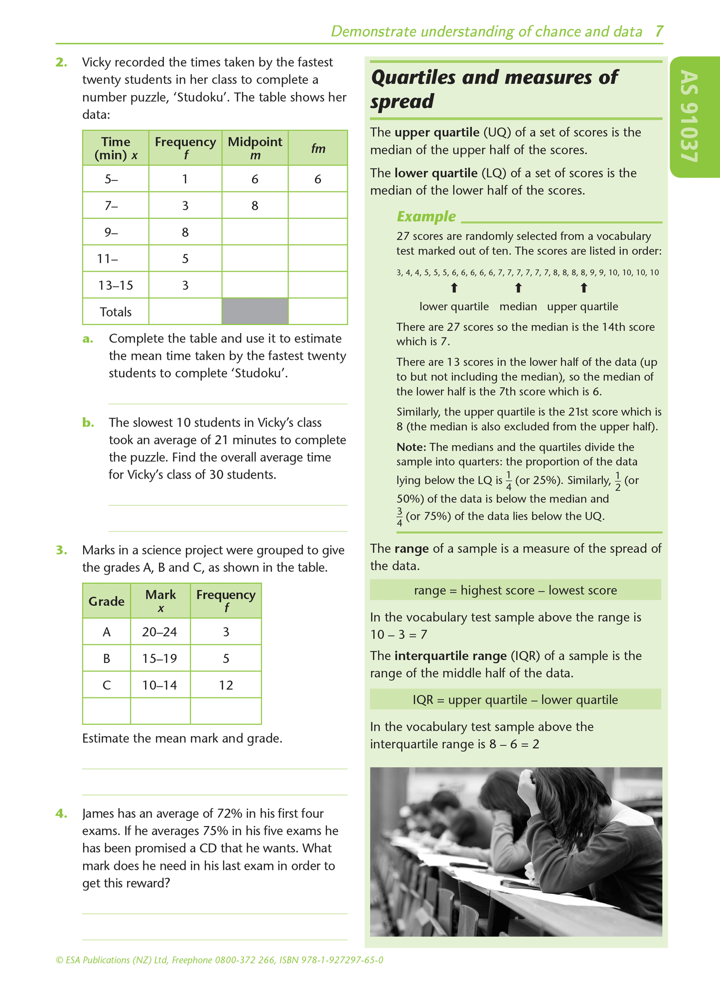 Level 1 Chance and Data 1.12 Learning Workbook