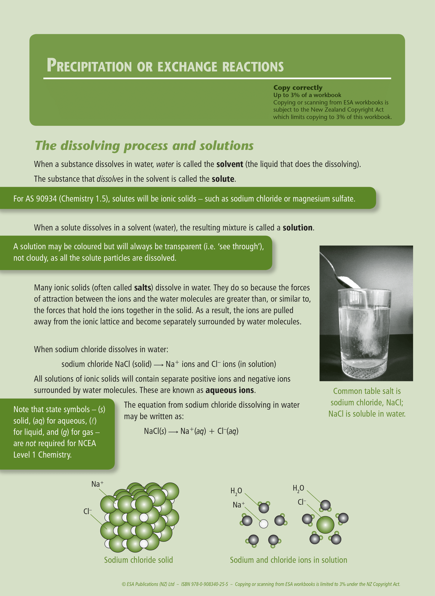 Level 1 Chemical Reactions 1.5 Learning Workbook