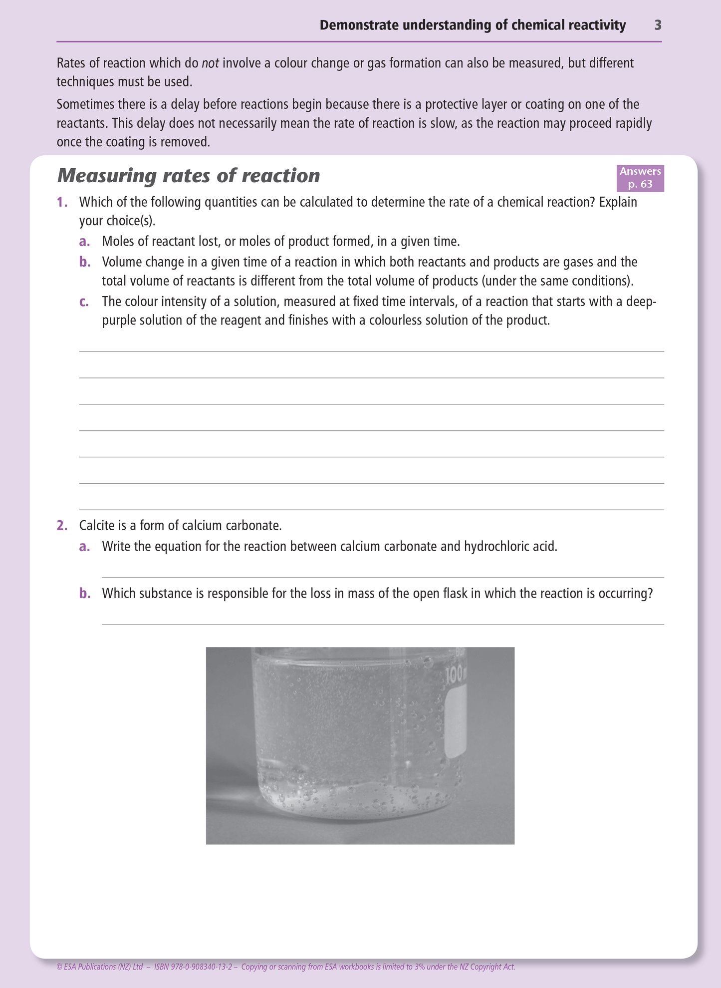 Level 2 Chemical Reactivity 2.6 Learning Workbook