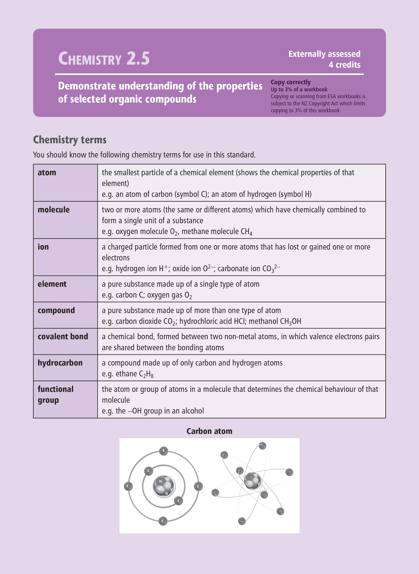 Level 2 Chemistry Externals Learning Workbook