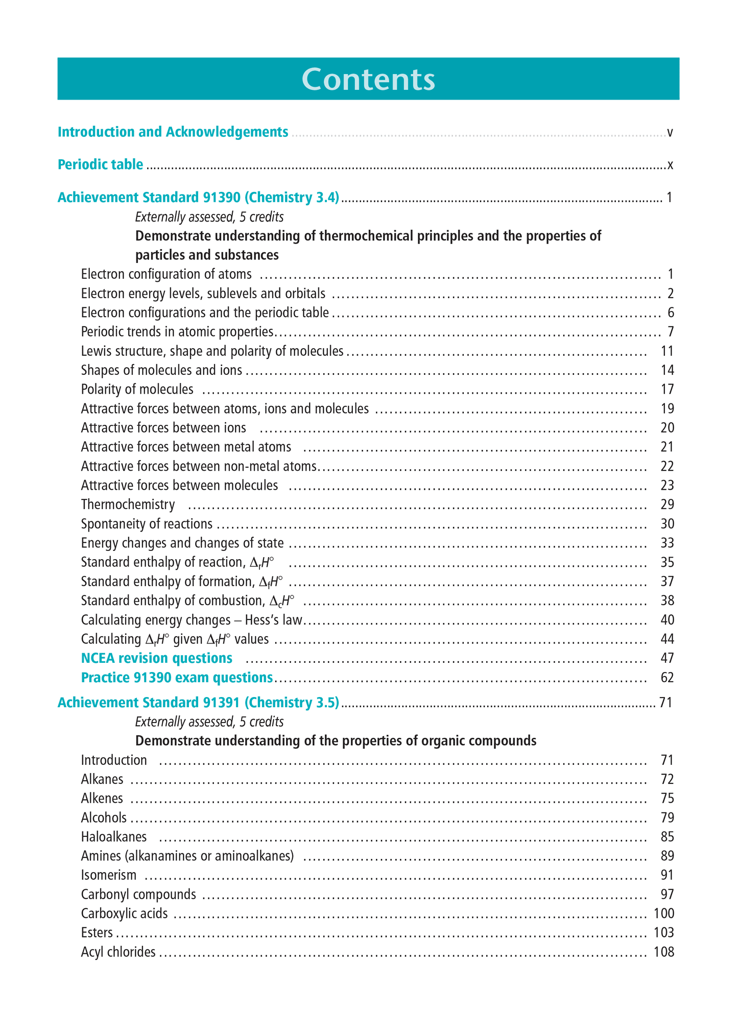 Level 3 Chemistry Externals Learning Workbook