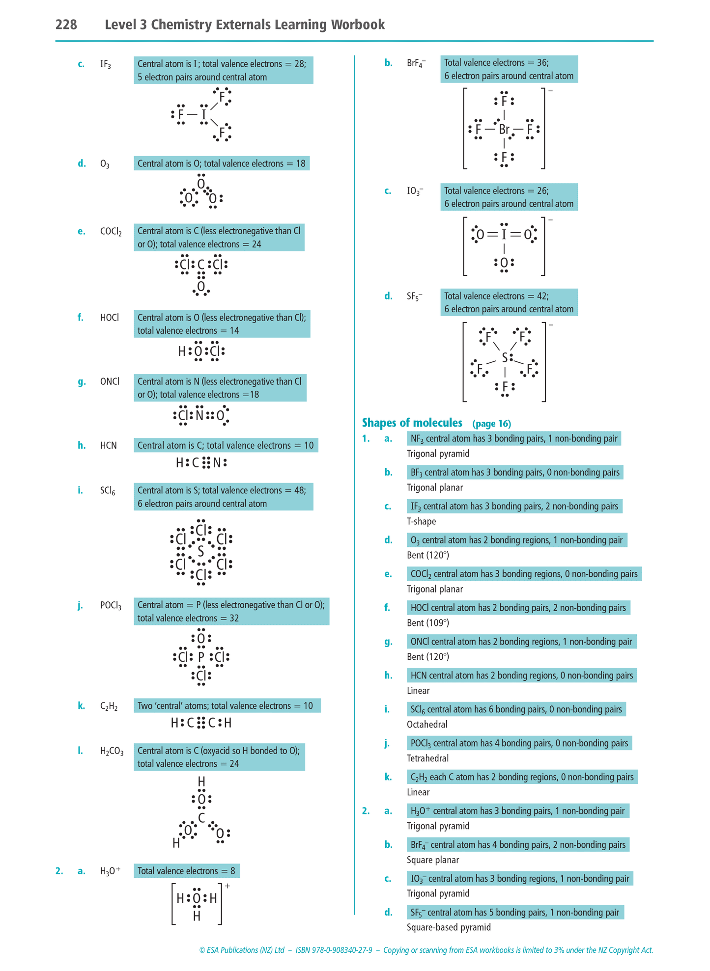 Level 3 Chemistry Externals Learning Workbook