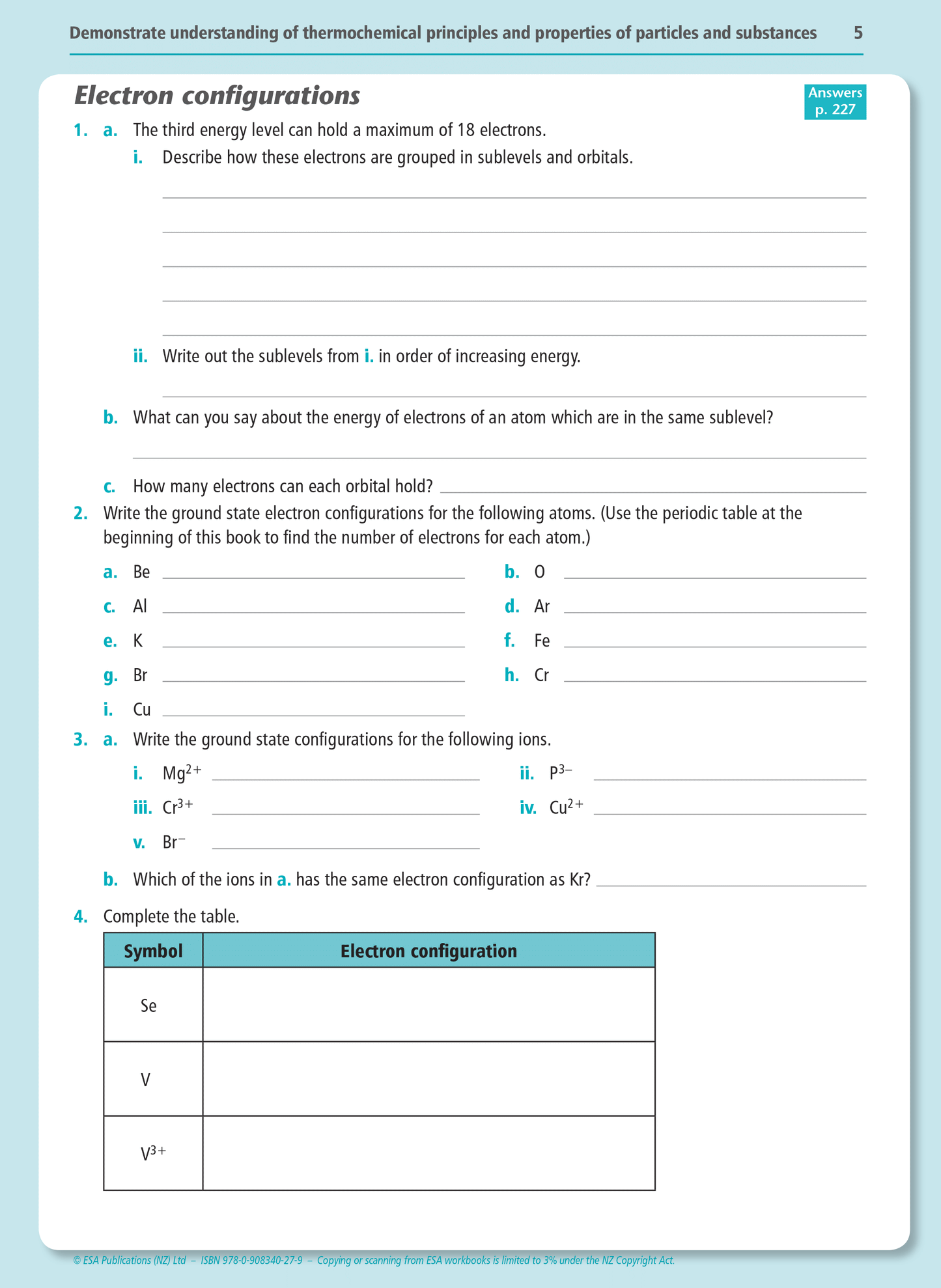 Level 3 Chemistry Externals Learning Workbook