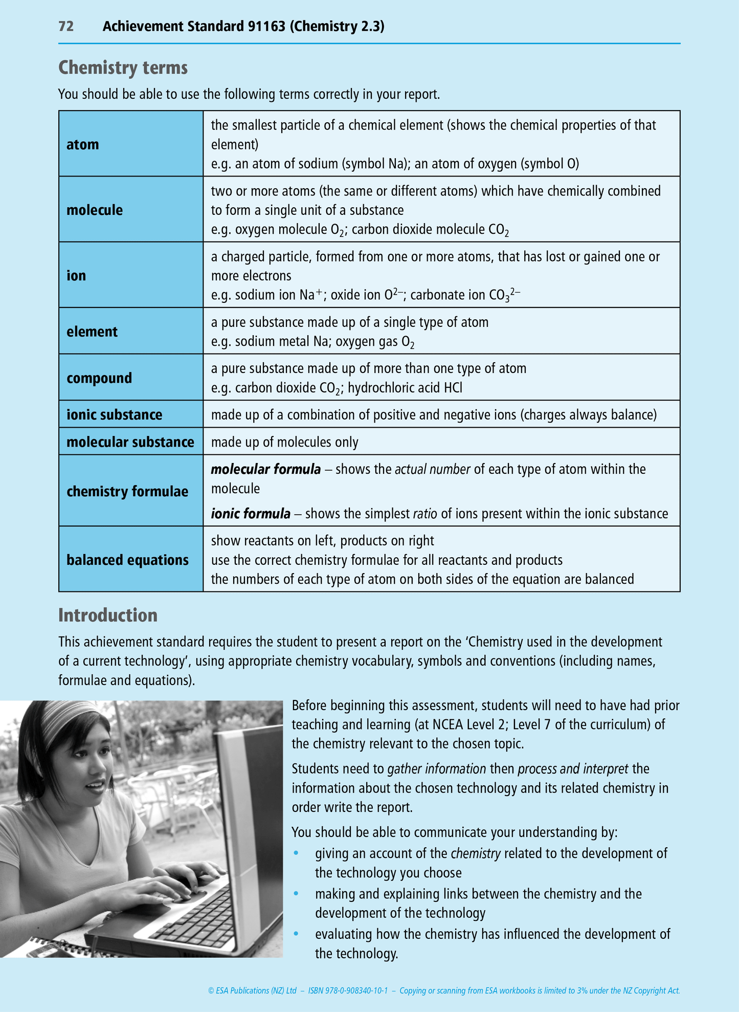 Level 2 Chemistry Internals Learning Workbook