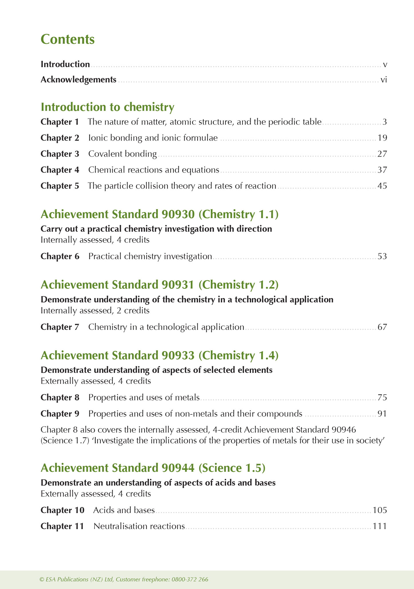 Level 1 Chemistry ESA Study Guide