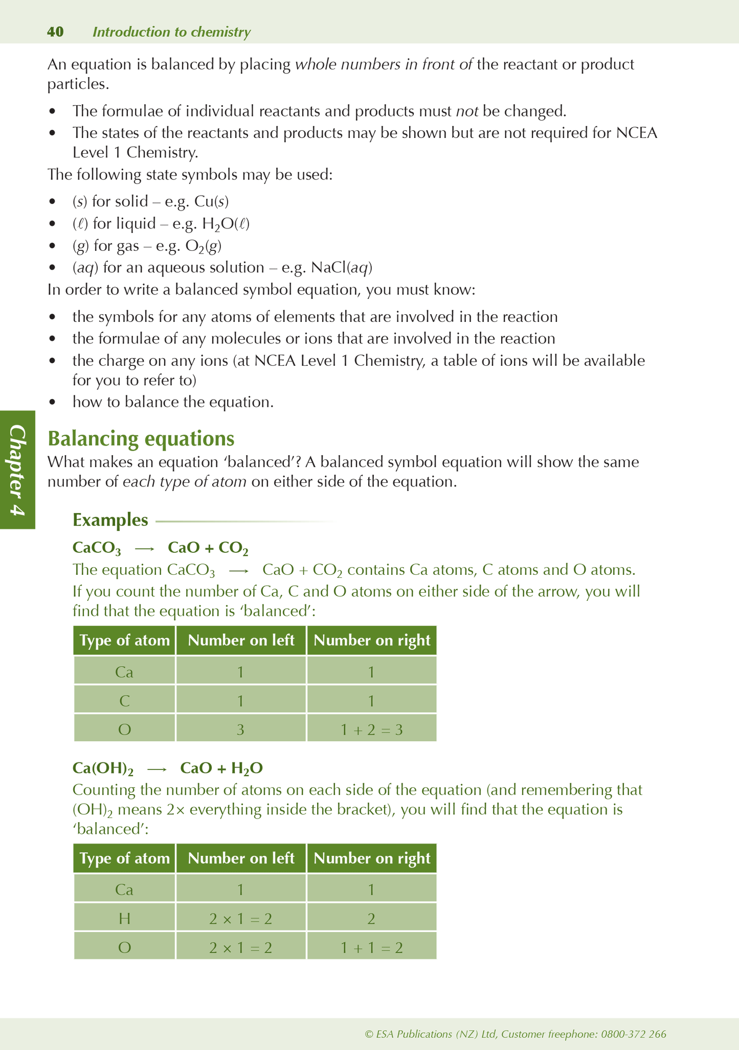 Level 1 Chemistry ESA Study Guide