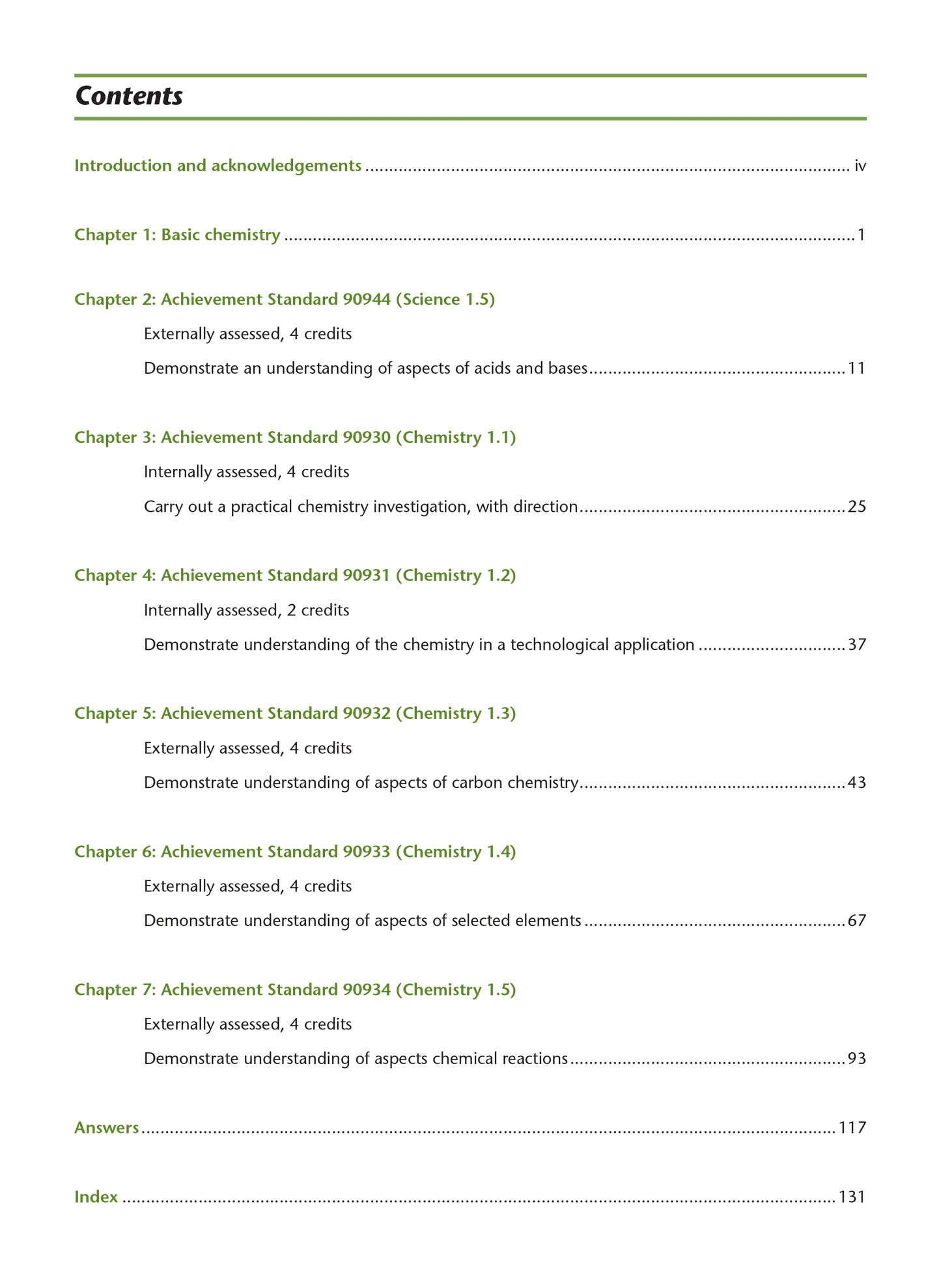 Level 1 Chemistry Learning Workbook