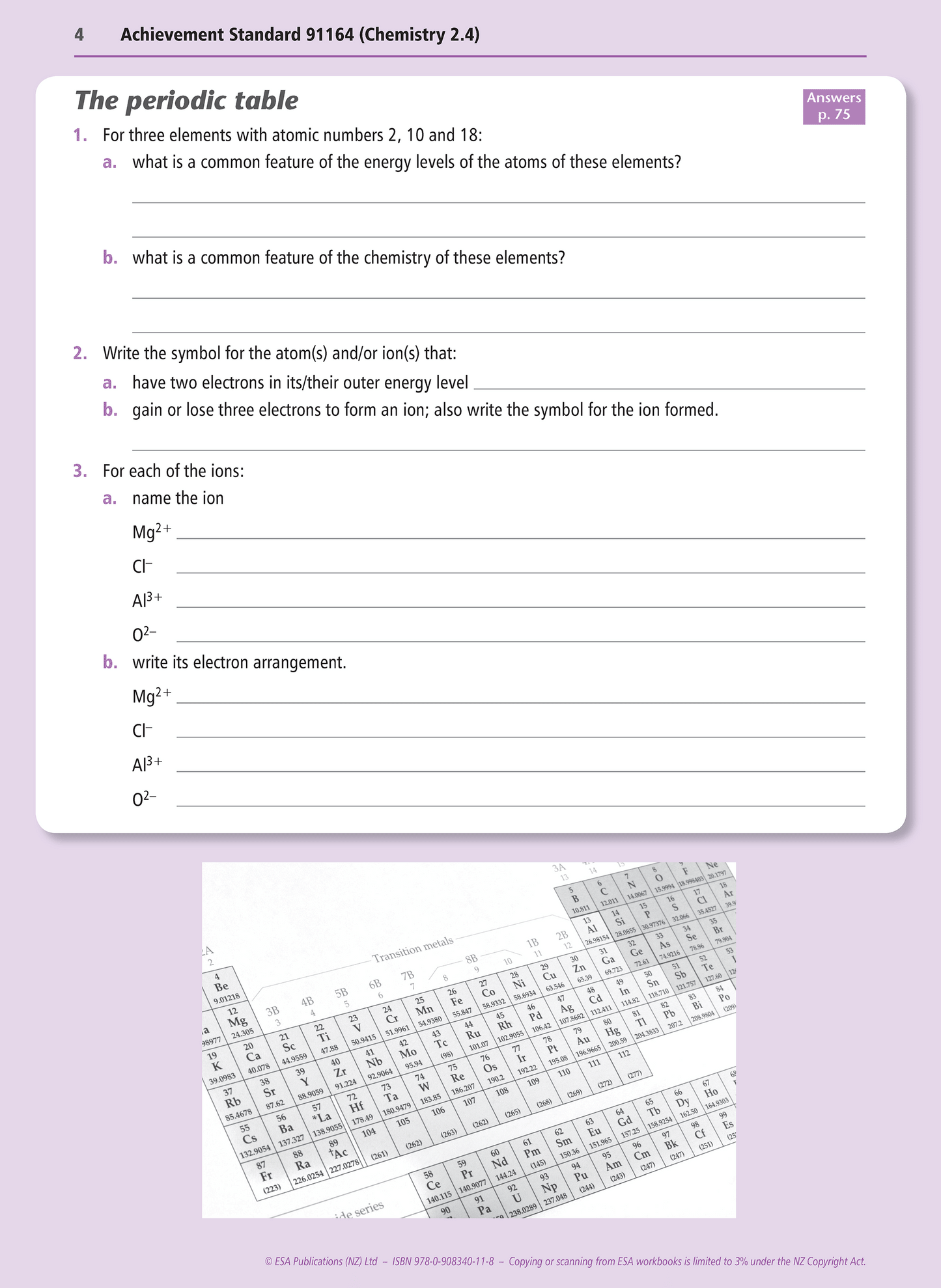 Level 2 Bonding, Structure, Properties & Energy Changes 2.4 Learning Workbook