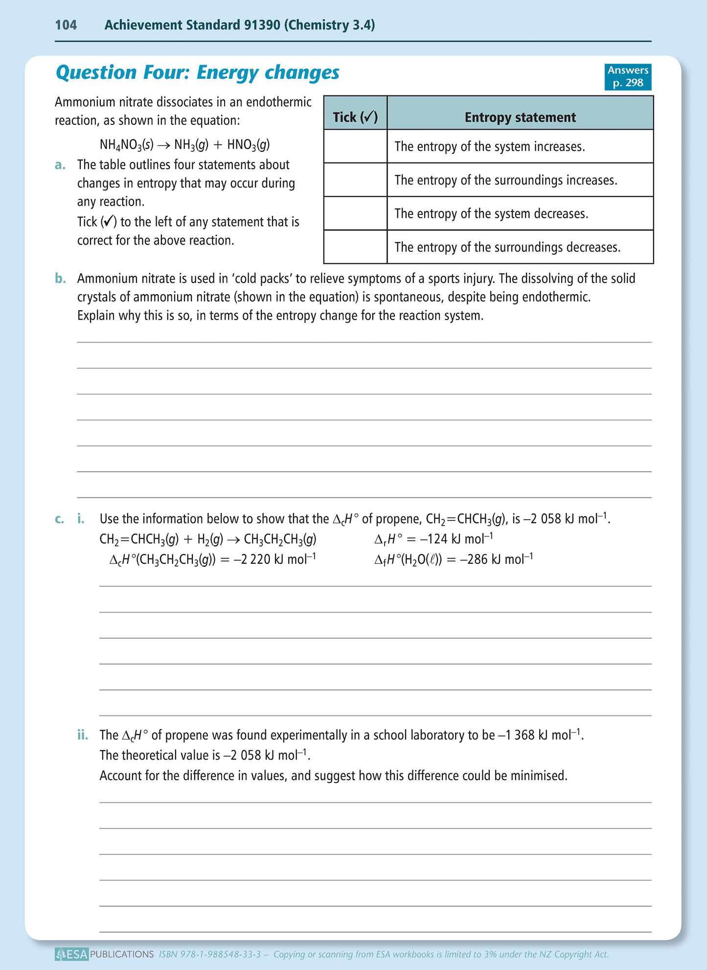 Level 3 Chemistry Learning Workbook - SPECIAL (damaged stock at $20 each)