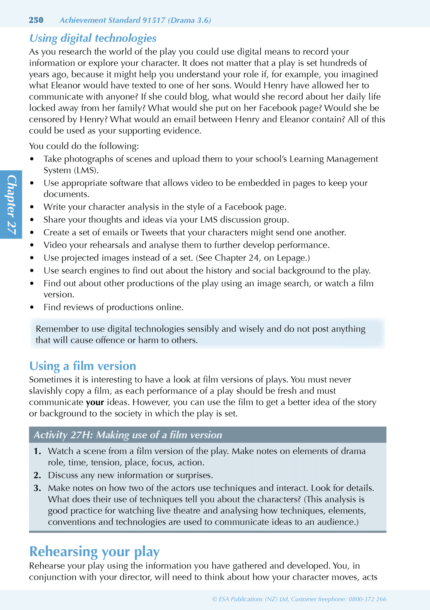 Level 3 Drama ESA Study Guide - SPECIAL (damaged stock at $20 each)