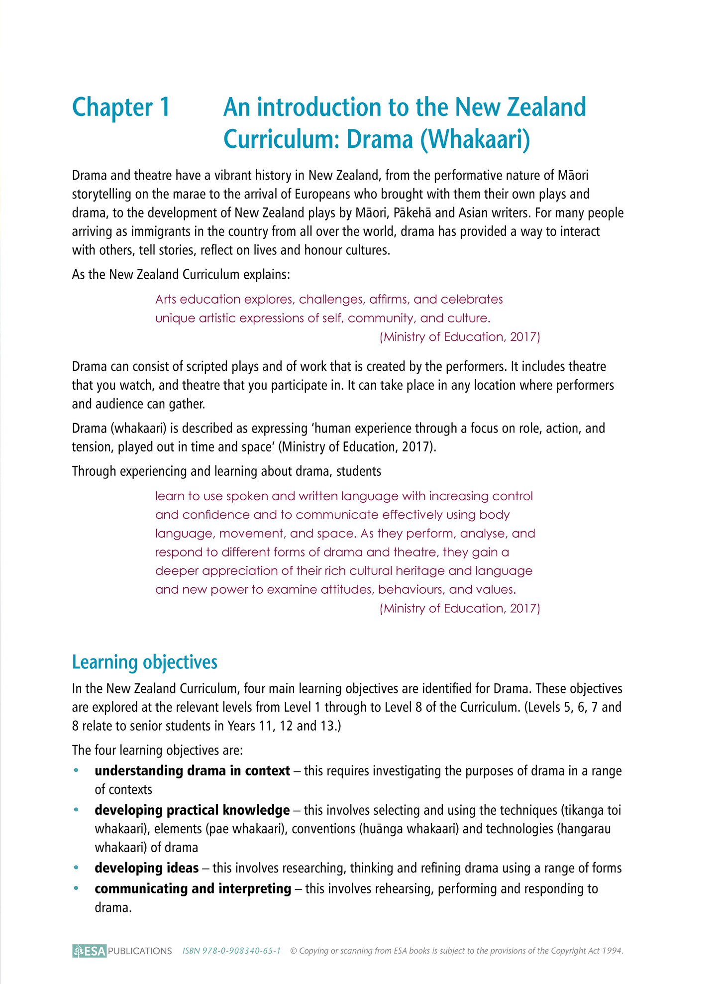 Drama Resources for New Zealand Senior Secondary Schools – Ko Te Ao Toi Whakaari: He Puka Rauemi mā Aotearoa