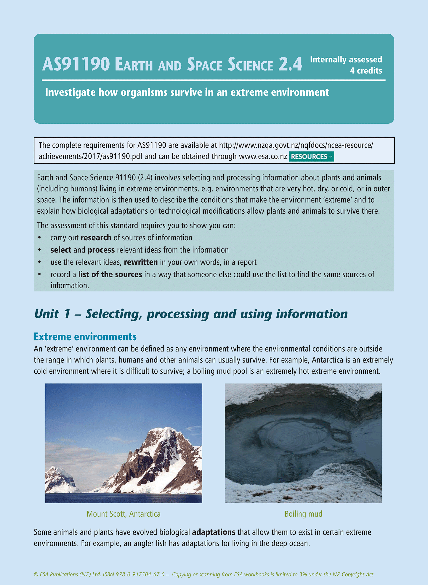 Level 2 Earth and Space Science Learning Workbook